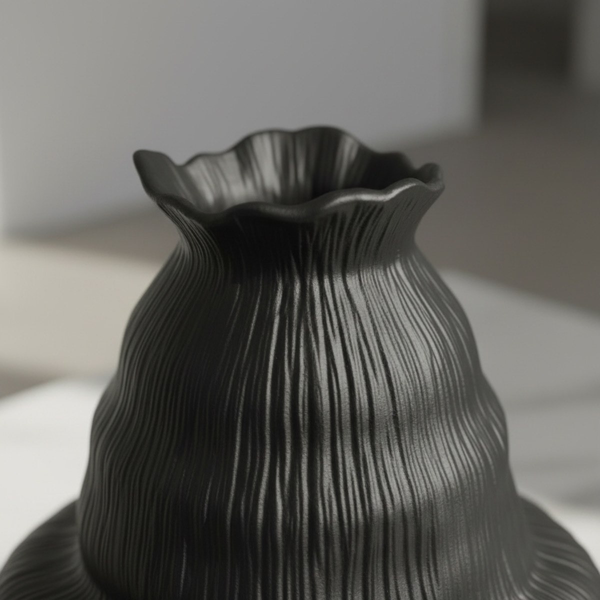مزهرية ديكور سيراميك بارزة الملمس من سانسا ترافل - 23.5x23.5x30.5 سم-hbxbedroom-decorandaccessories-vases-image-2