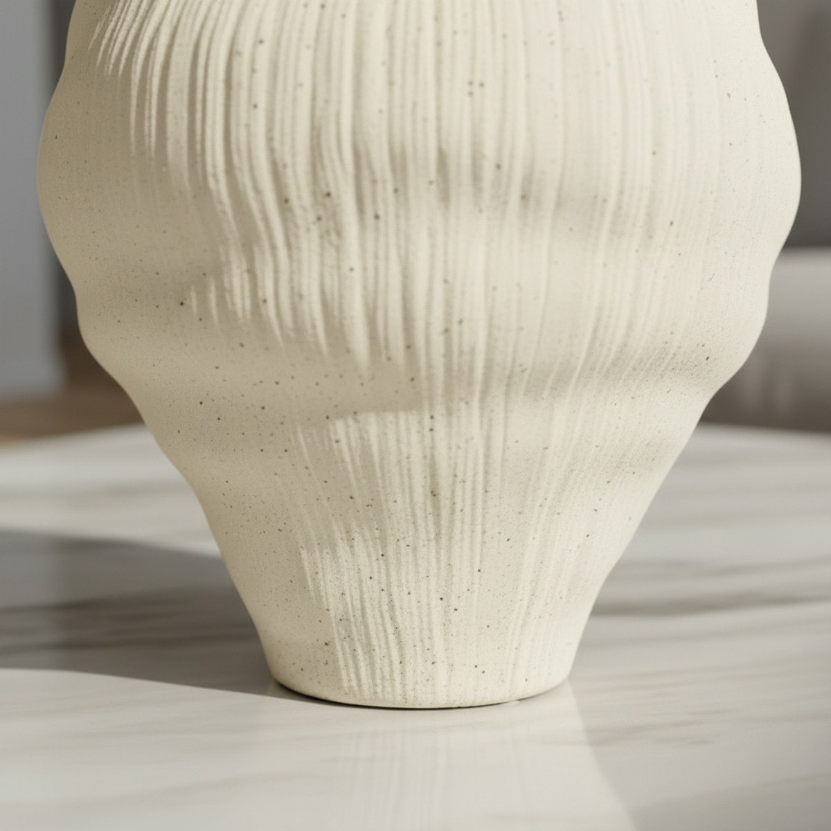 Sansa Truffle Decorative Ceramic Textured Vase - 22x22x33.5 cm-hbxbedroom-decorandaccessories-vases-image-3