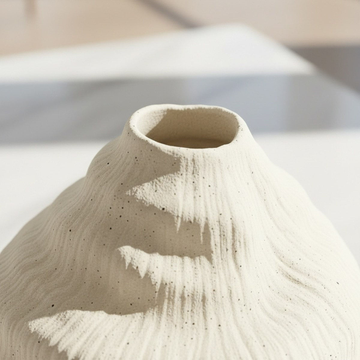 Sansa Truffle Decorative Ceramic Textured Vase - 20x20x22.5 cm-hbxbedroom-decorandaccessories-vases-image-2