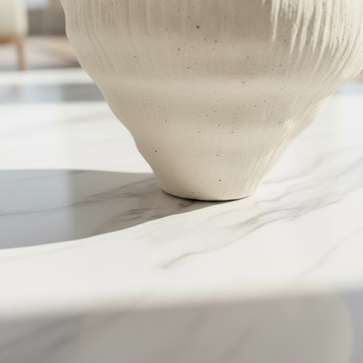 Sansa Truffle Decorative Ceramic Textured Vase - 20x20x22.5 cm-hbxbedroom-decorandaccessories-vases-image-3