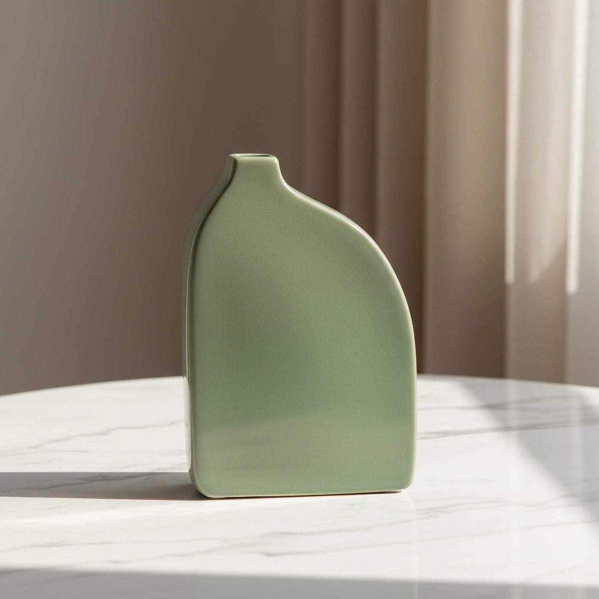 Sansa Stacy Decorative Ceramic Glaze Vase - 12.5x5x17.5 cm-hbxbedroom-decorandaccessories-vases-image-1