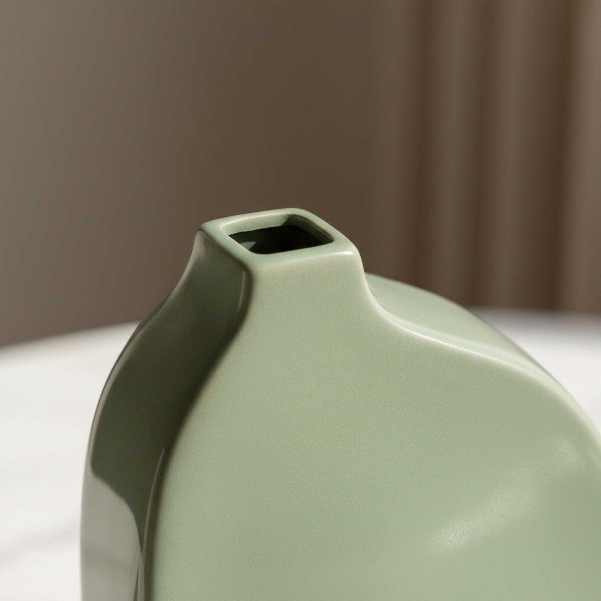 Sansa Stacy Decorative Ceramic Glaze Vase - 12.5x5x17.5 cm-hbxbedroom-decorandaccessories-vases-image-2