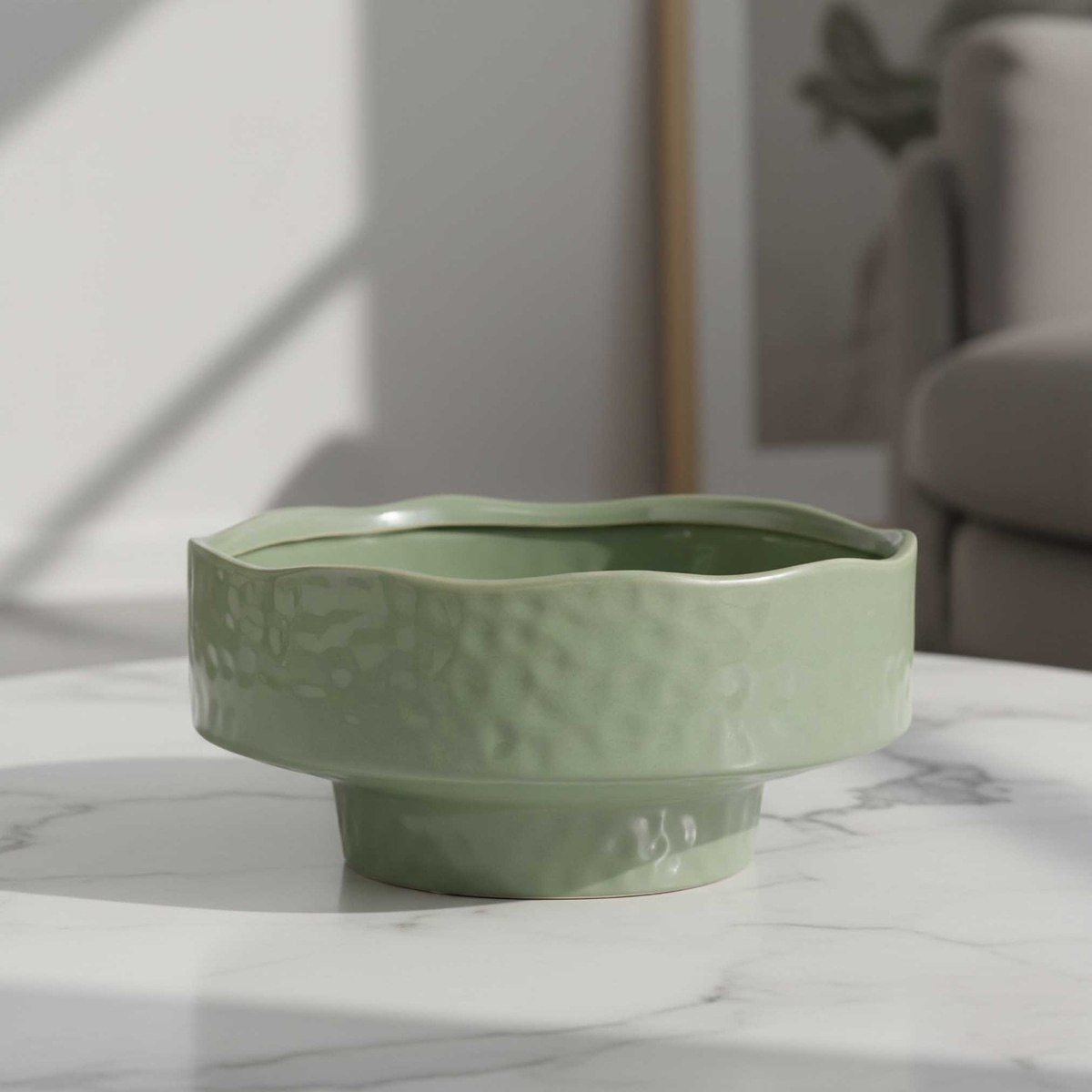 Sansa-Stacy Ceramic Glaze Decorative Bowl - 25.3x25.3x11.5 cm-hbxdecorandfurnishings-homeaccessories-bowls-image-1