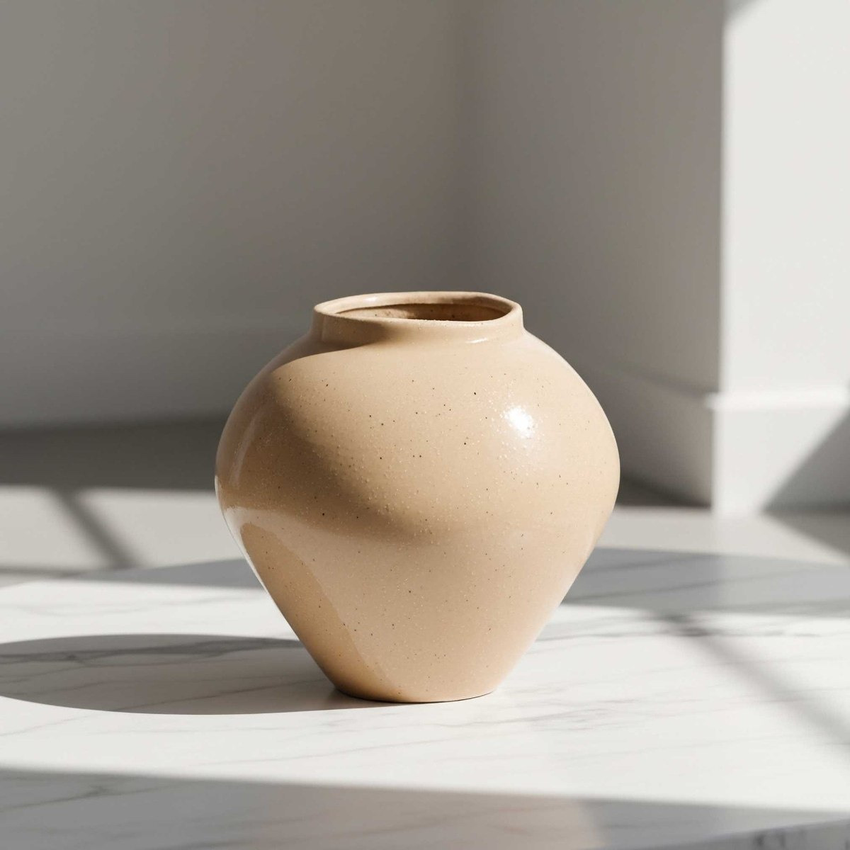 Sansa Stacy Decorative Ceramic Reactive Glaze Vase - 20.8x20.8x20.5 cm-hbxbedroom-decorandaccessories-vases-image-1