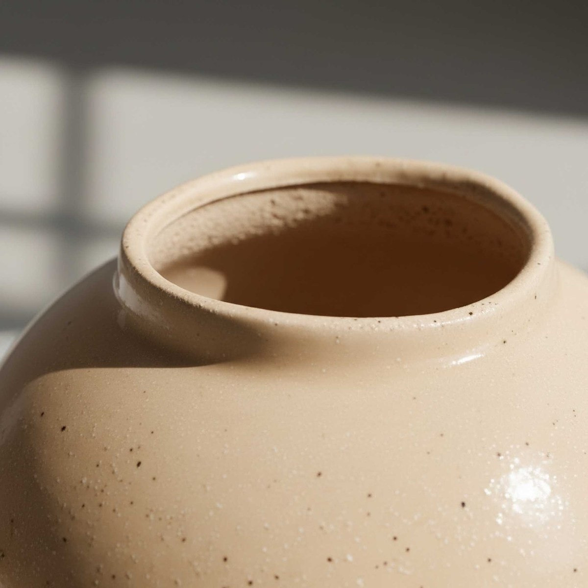 Sansa Stacy Decorative Ceramic Reactive Glaze Vase - 20.8x20.8x20.5 cm-hbxbedroom-decorandaccessories-vases-image-2