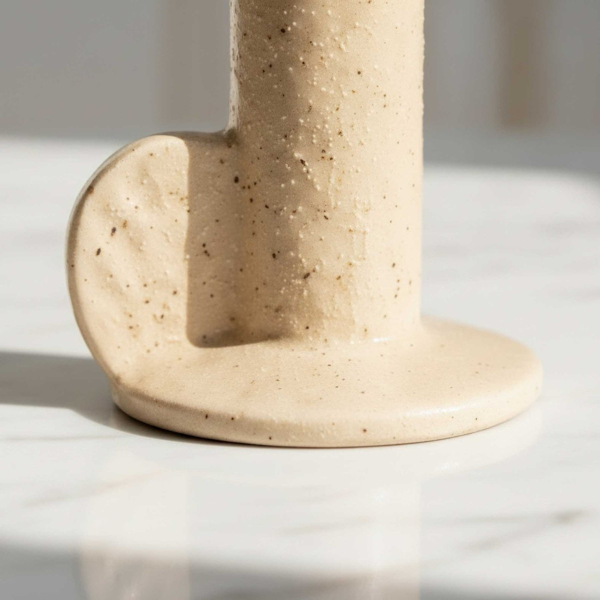 Sansa Stacy Decorative Ceramic Reactive Glaze Taper Candleholder  - 9x7.5x6 cm-hbxlivingroom-decorandaccessories-candleholders-image-4