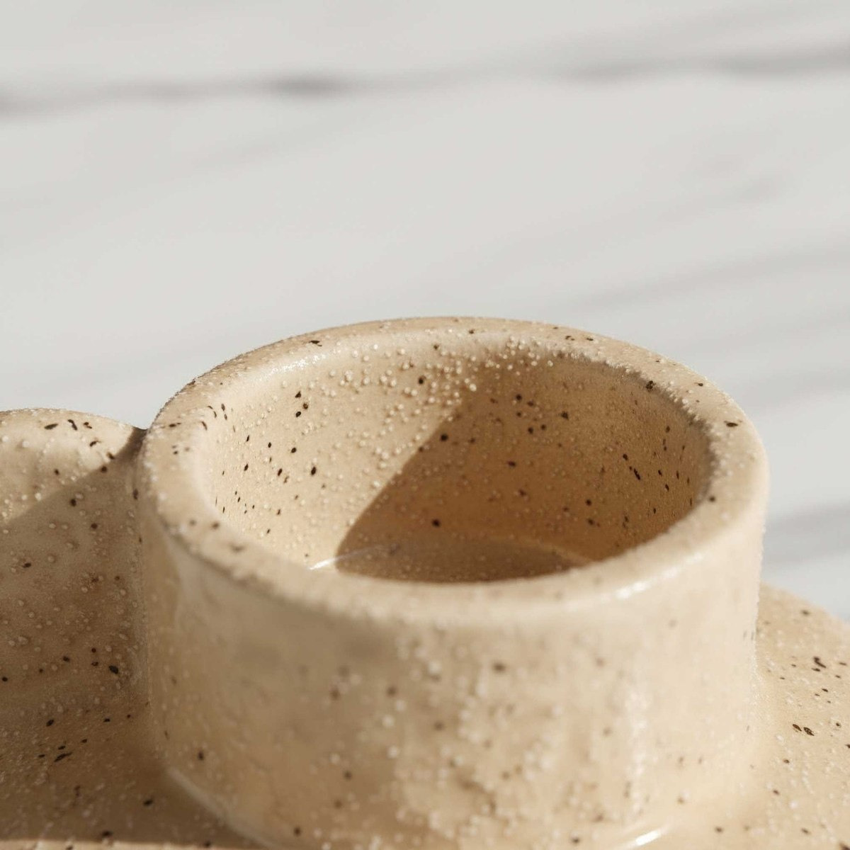 Sansa Stacy Decorative Ceramic Reactive Glaze Tealight Holder - 11.5x10x4.5 cm-hbxlivingroom-decorandaccessories-candleholders-image-3