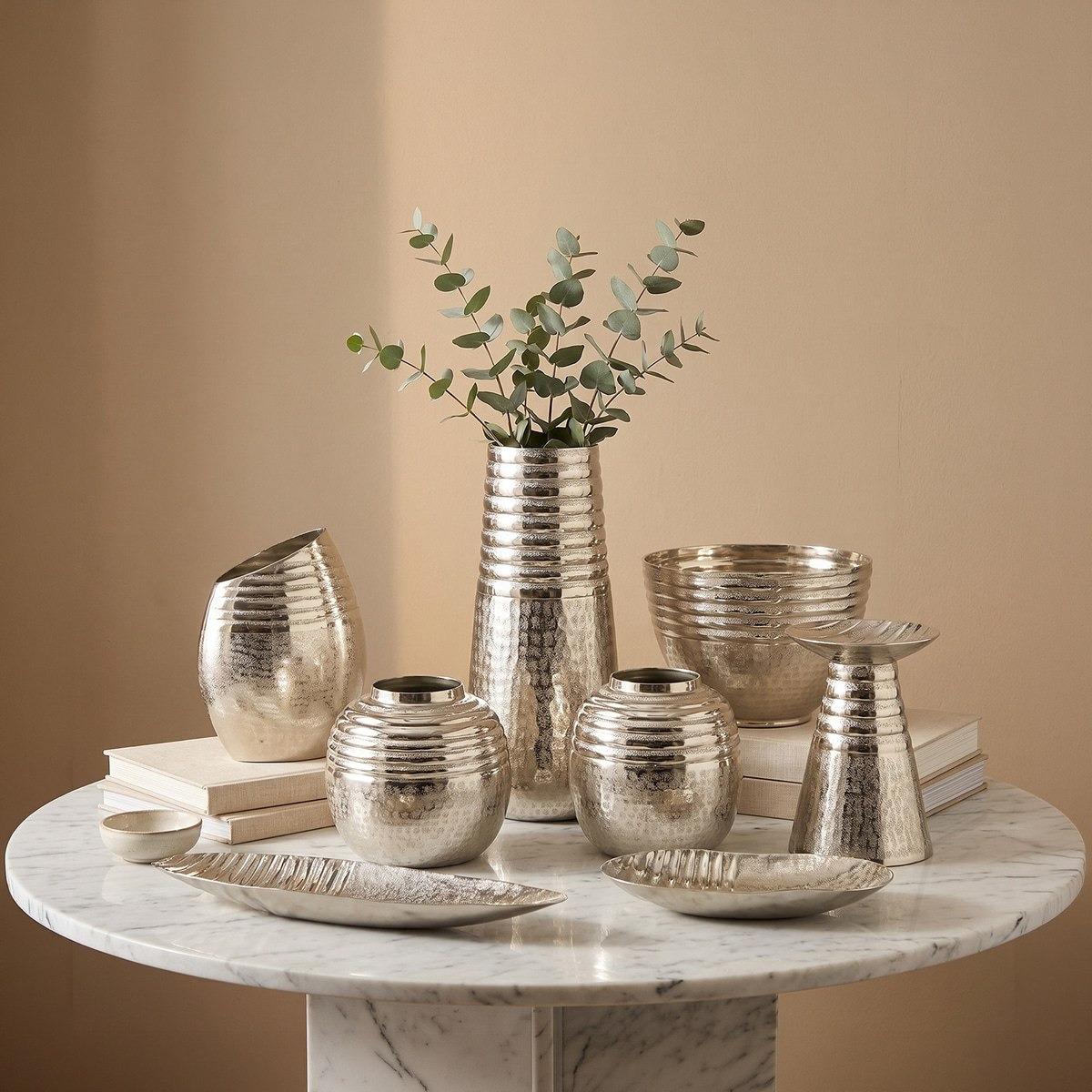 Ausie Elan Aurum Decorative Vase - 14.5x14.5x34 cm-hbxbedroom-decorandaccessories-vases-image-4