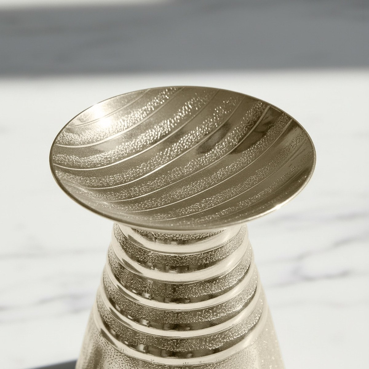 Aurum Ausie Elan Decorative Pillar Candleholder - 13.5x13.5x17 cm-hbxlivingroom-decorandaccessories-candleholders-image-3