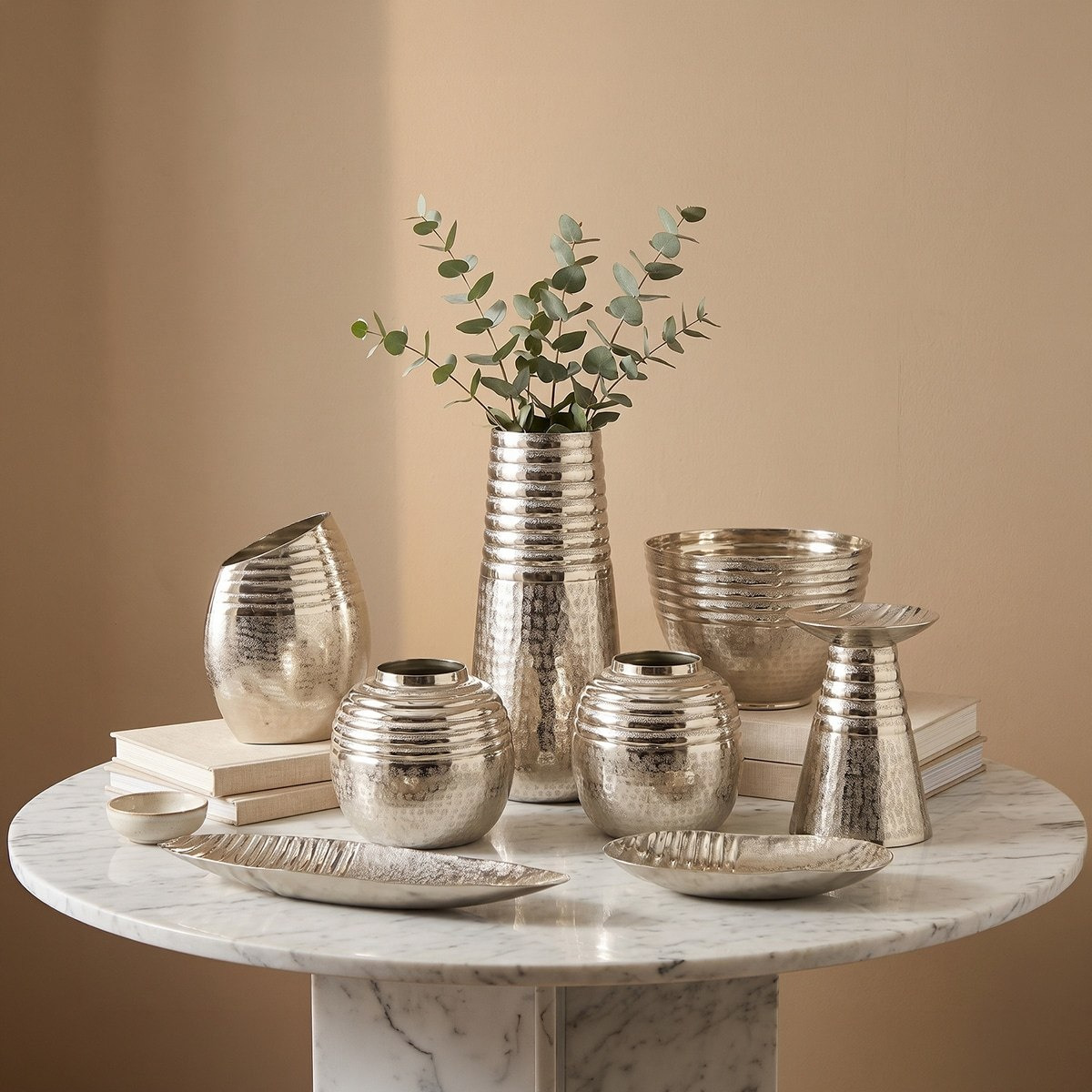 Aurum Ausie Elan Decorative Pillar Candleholder - 13.5x13.5x17 cm-hbxlivingroom-decorandaccessories-candleholders-image-5