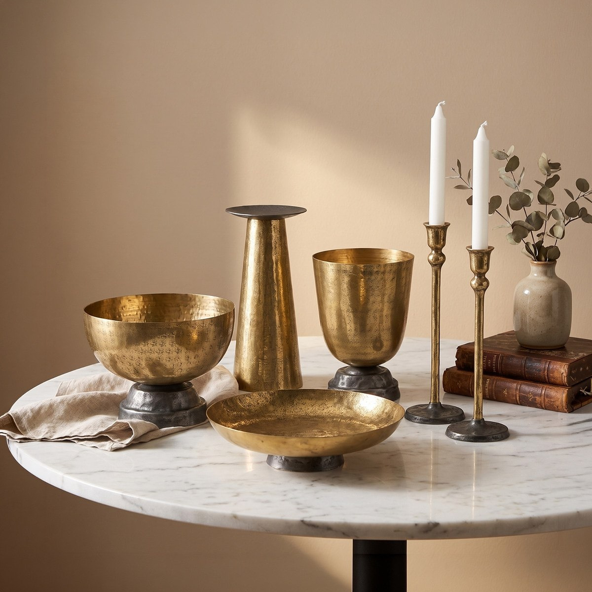 Aurum Ausie Atelier Decorative Pillar Candleholder - 15x15x31 cm-hbxlivingroom-decorandaccessories-candleholders-image-5