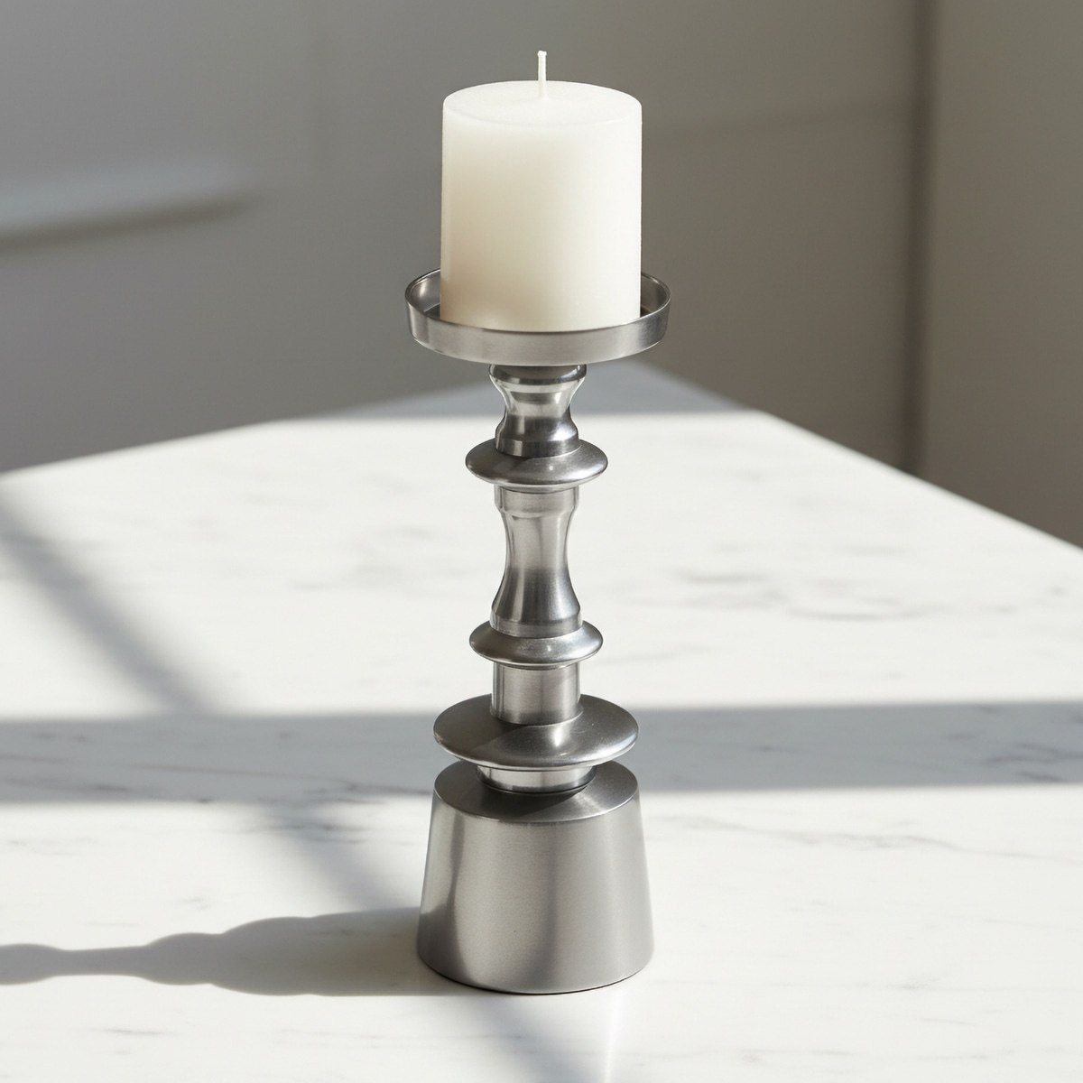 Ausie Elemente Aurum Decorative Pillar Candleholder - 8.5x8.5x26 cm-hbxlivingroom-decorandaccessories-candleholders-image-1