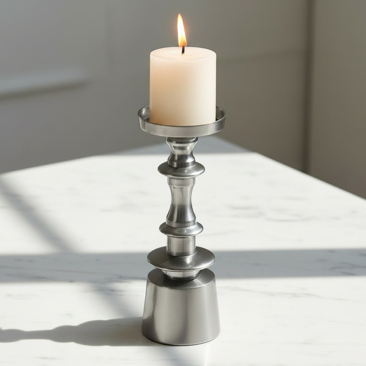 Ausie Elemente Aurum Decorative Pillar Candleholder - 8.5x8.5x26 cm-hbxlivingroom-decorandaccessories-candleholders-image-2