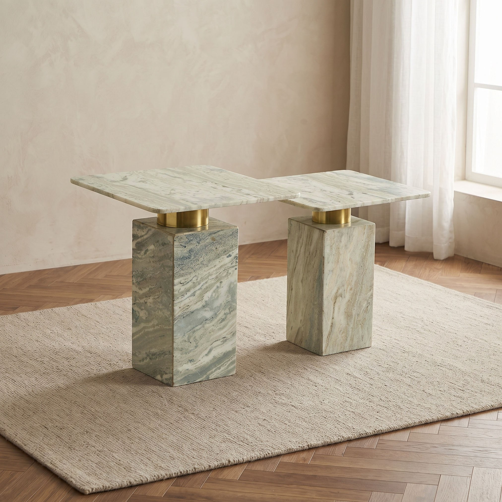 Camac Genuine Marble Nesting Tables - Set of 2-hbxfurniture-livingroom-nestingtables-image-1