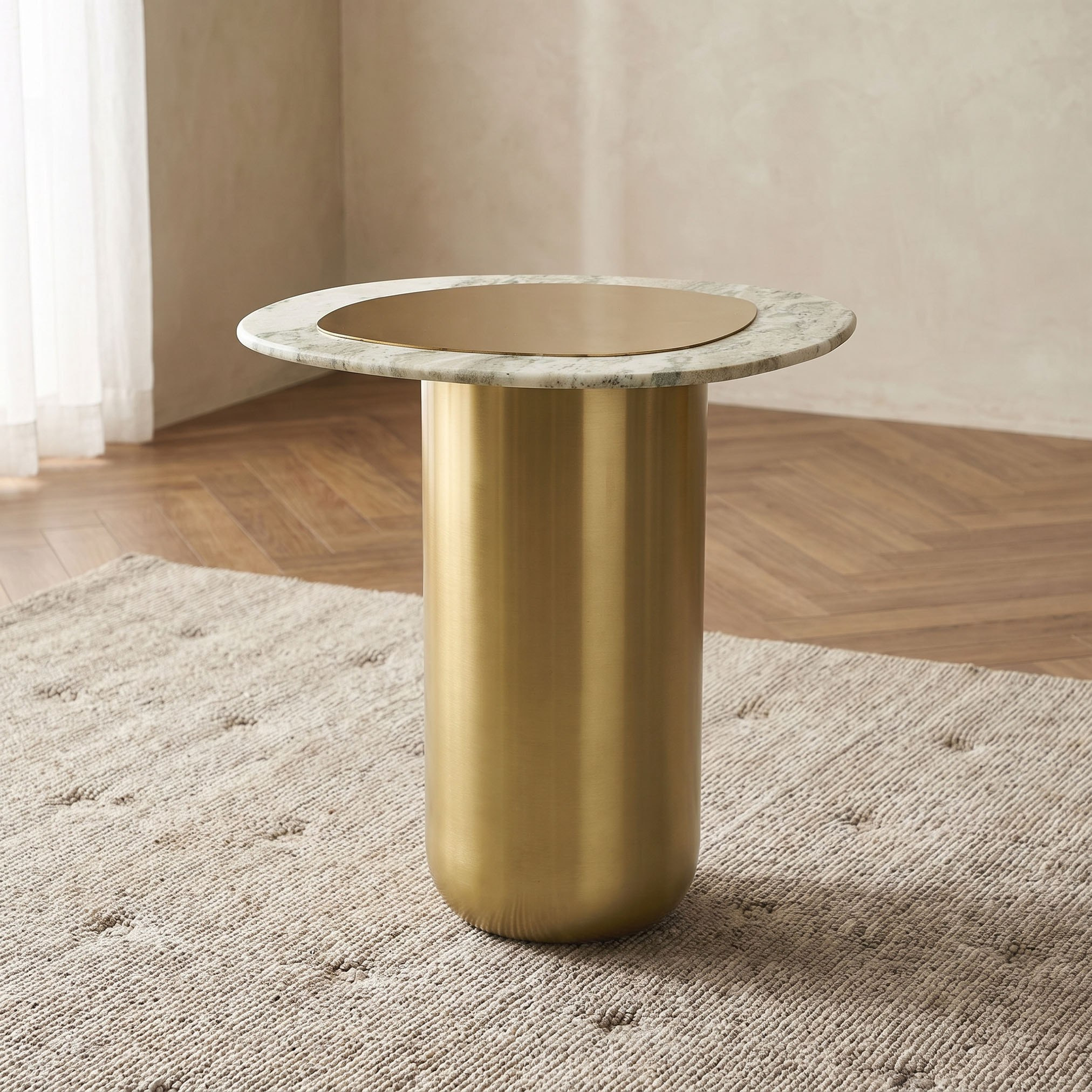 Rennes Genuine Marble End Table-hbxfurniture-livingroom-endtables-image-1
