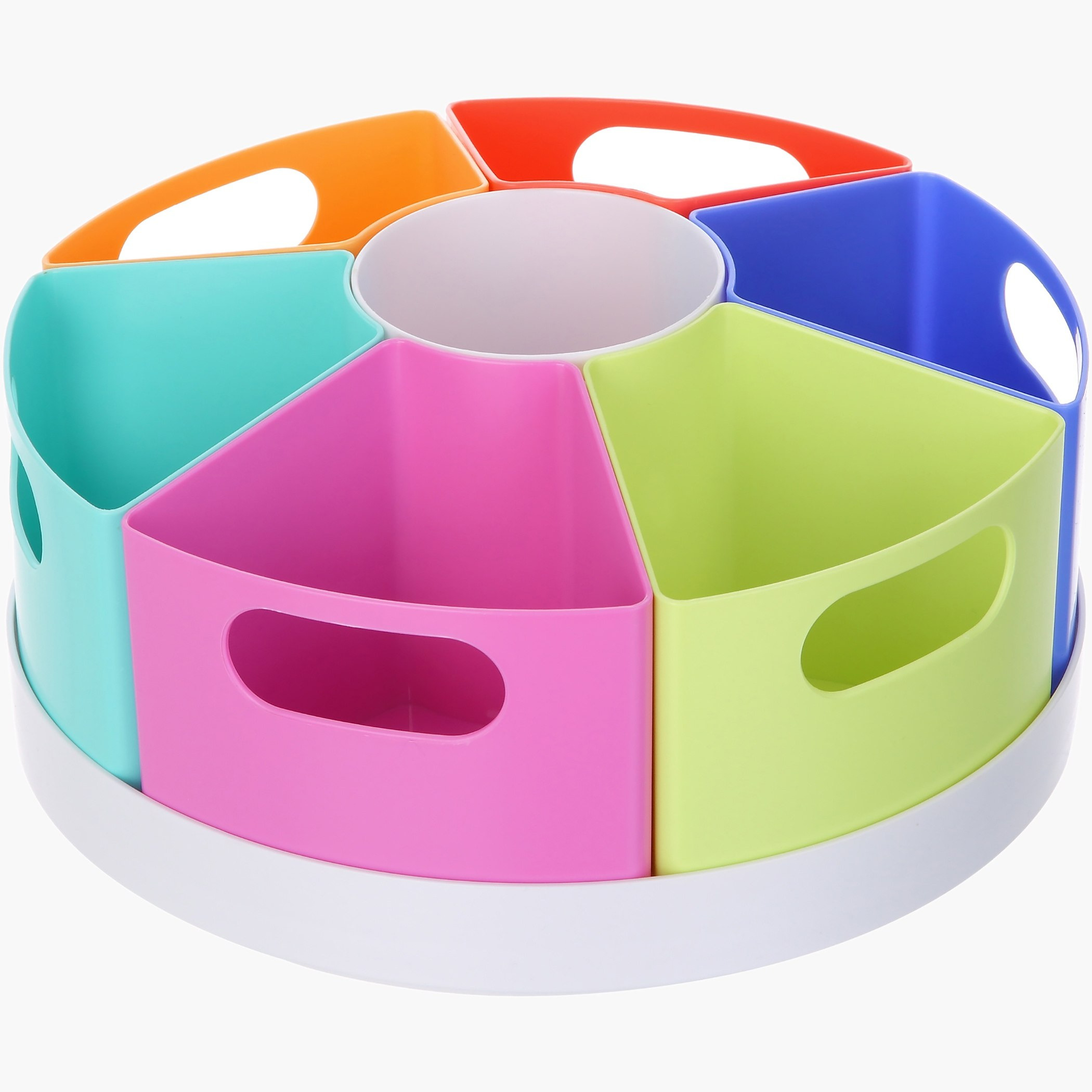 Claro Rotating Organiser with 7 Removable Tray - 25x25x11.5 cm-hbxbedroom-bedroomaccessories-bedroomstorage-image-3