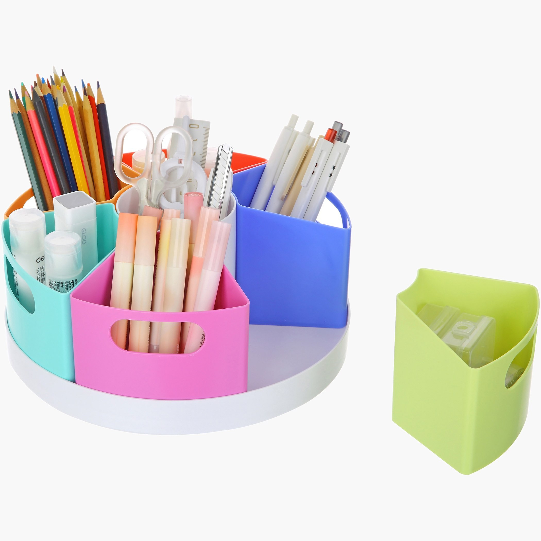 Claro Rotating Organiser with 7 Removable Tray - 25x25x11.5 cm-hbxbedroom-bedroomaccessories-bedroomstorage-image-4