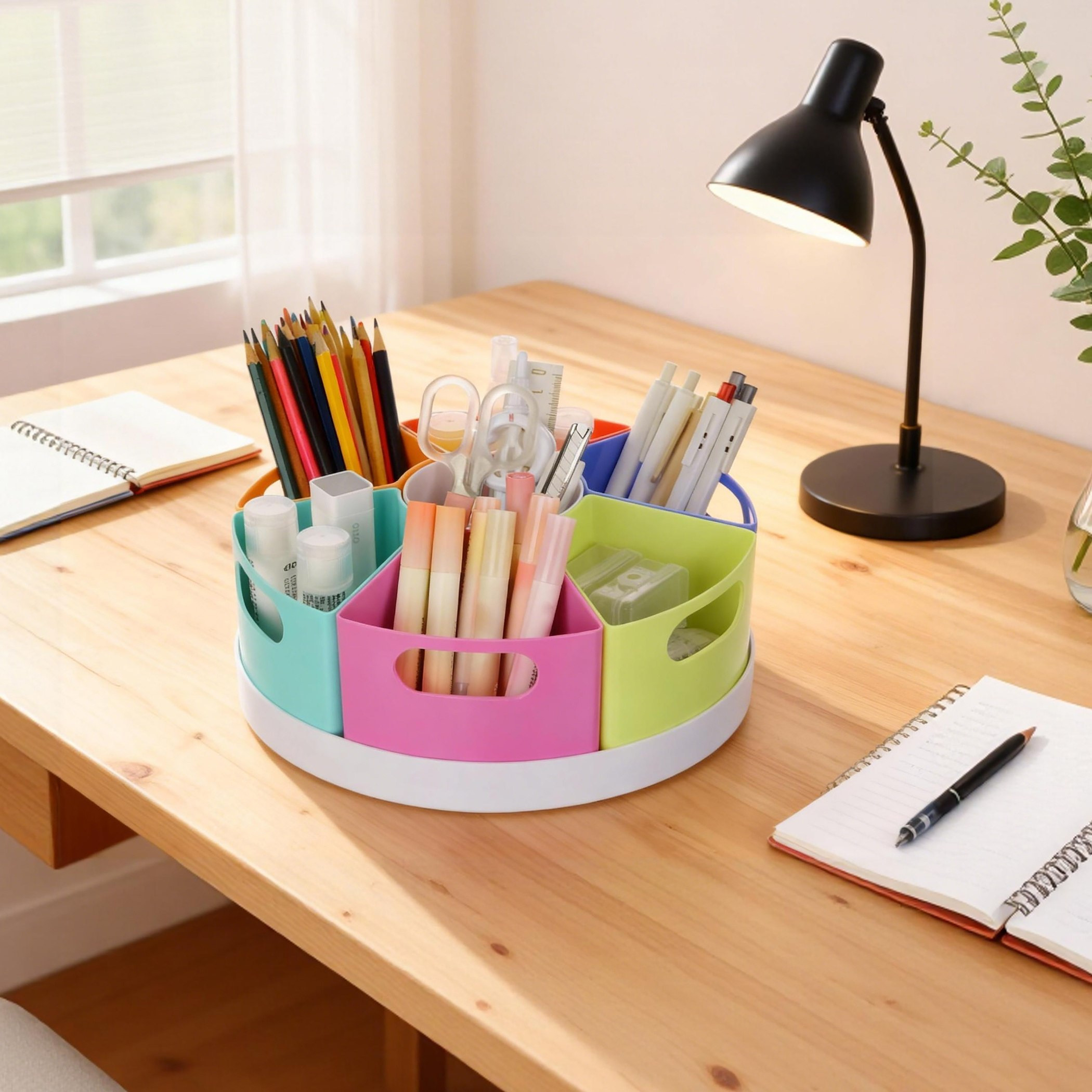 Claro Rotating Organiser with 7 Removable Tray - 25x25x11.5 cm-hbxbedroom-bedroomaccessories-bedroomstorage-image-5