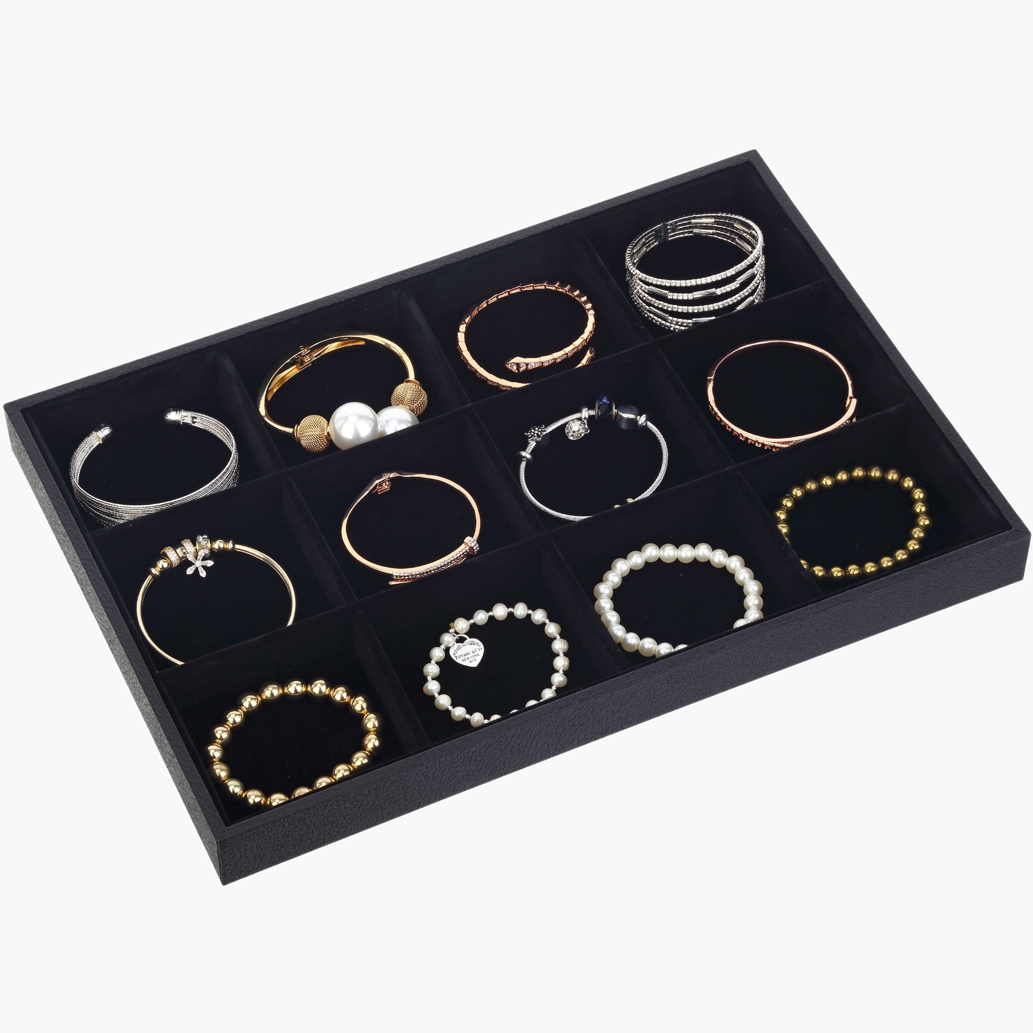 Draco 12-Compartment Jewellery Tray - 35x24x3 cm-hbxbedroom-bedroomaccessories-jewelleryboxesandholders-image-3