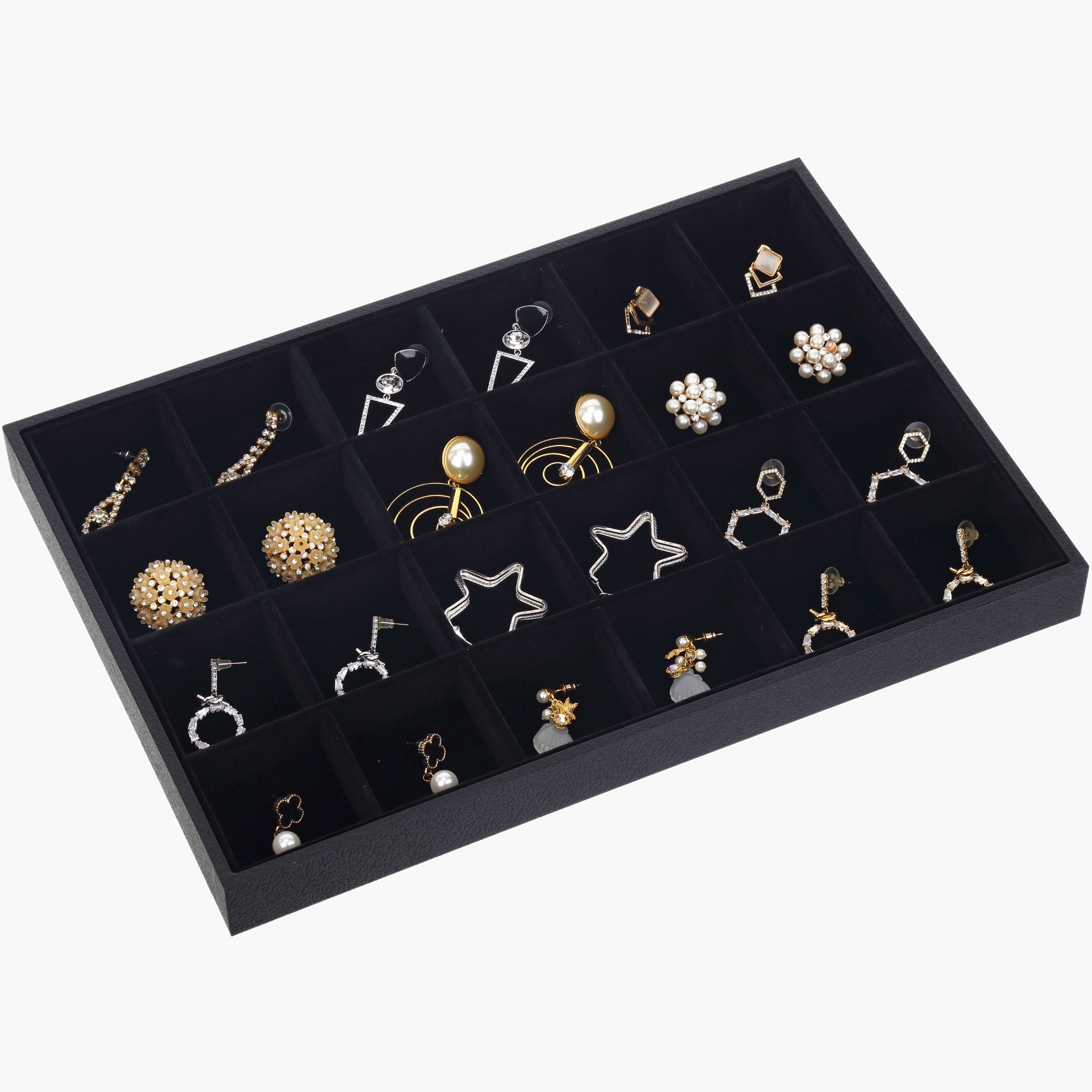 Draco 24-Compartment Jewellery Tray - 35x24x3 cm-hbxbedroom-bedroomaccessories-jewelleryboxesandholders-image-4