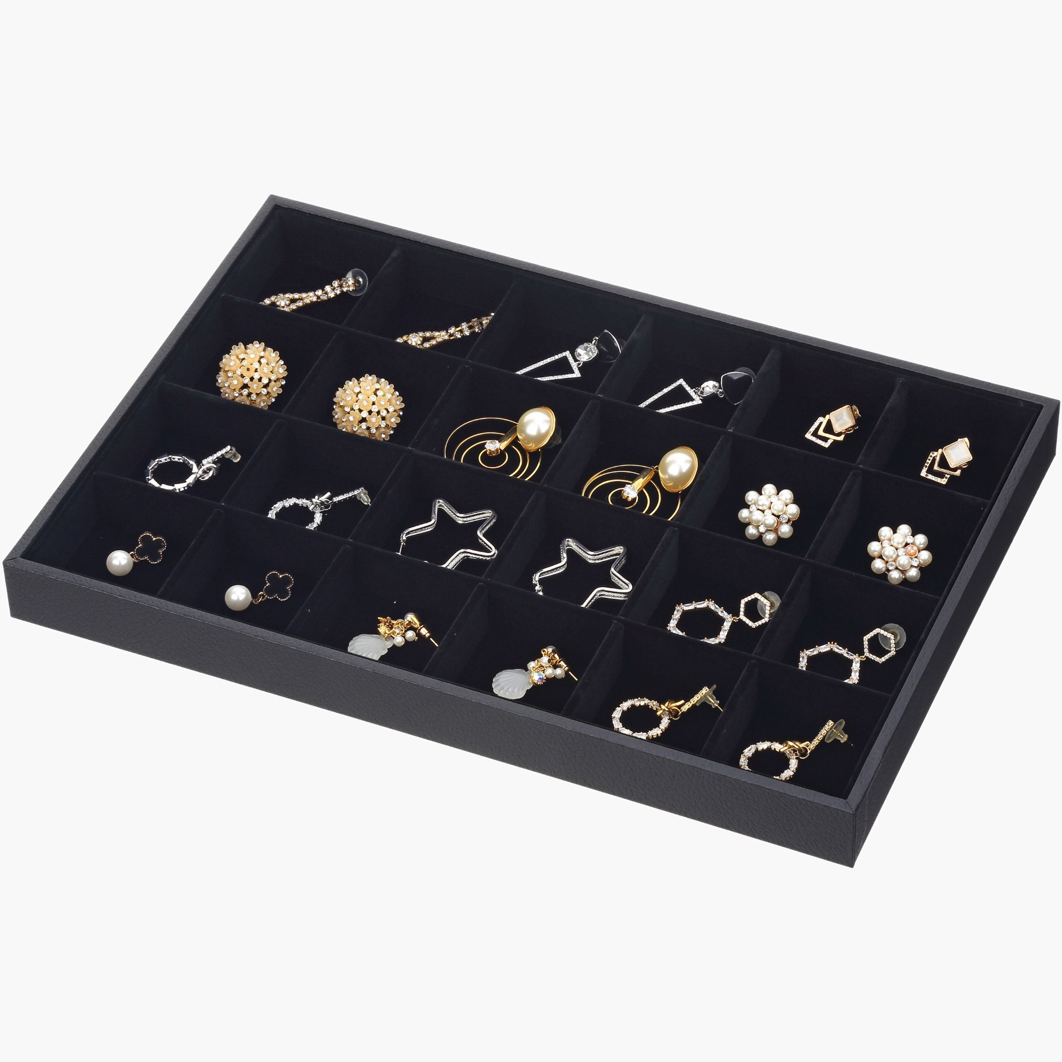 Draco 24-Compartment Jewellery Tray - 35x24x3 cm-hbxbedroom-bedroomaccessories-jewelleryboxesandholders-image-6