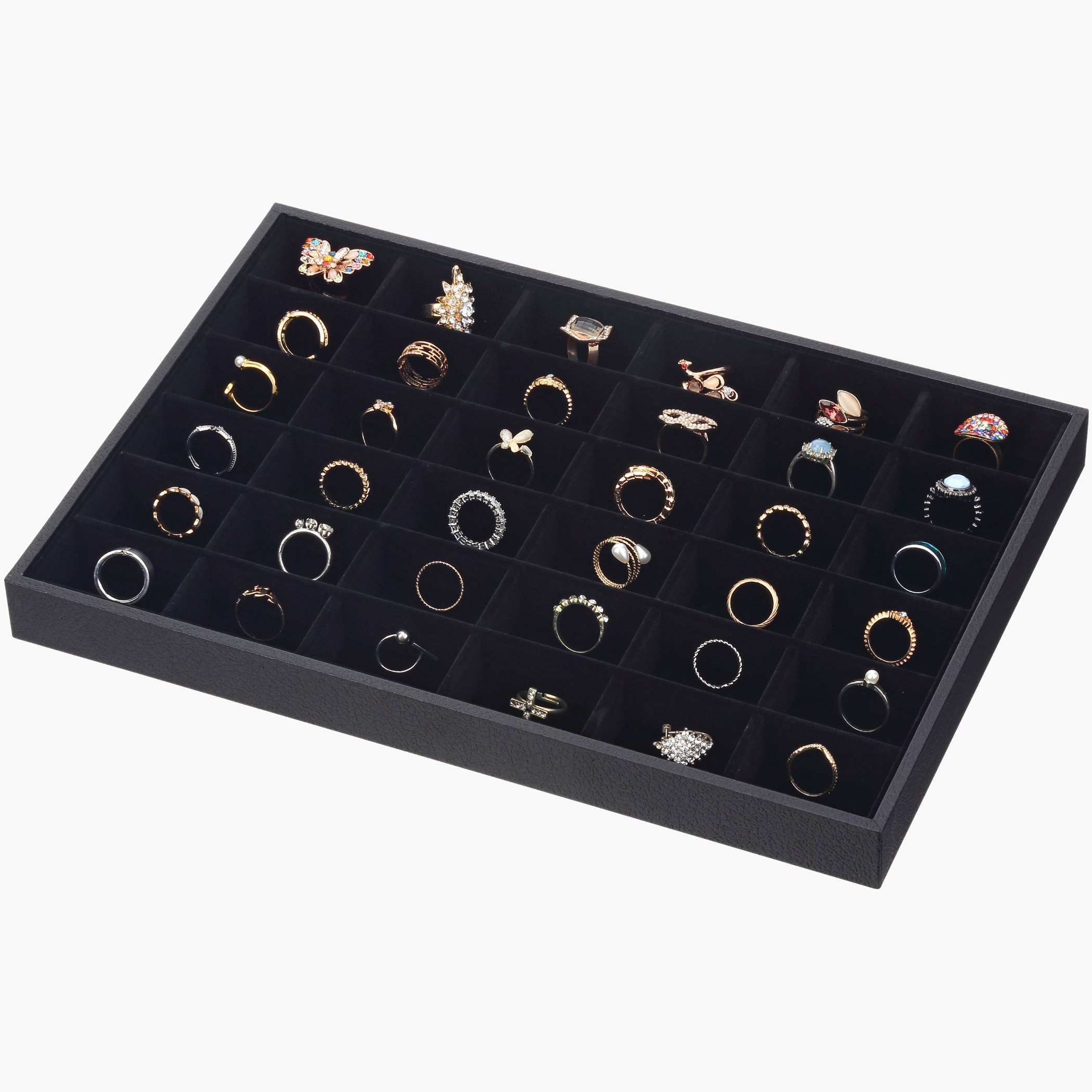 Draco 36-Compartment Jewellery Tray - 35x24x3 cm-hbxbedroom-bedroomaccessories-jewelleryboxesandholders-image-5