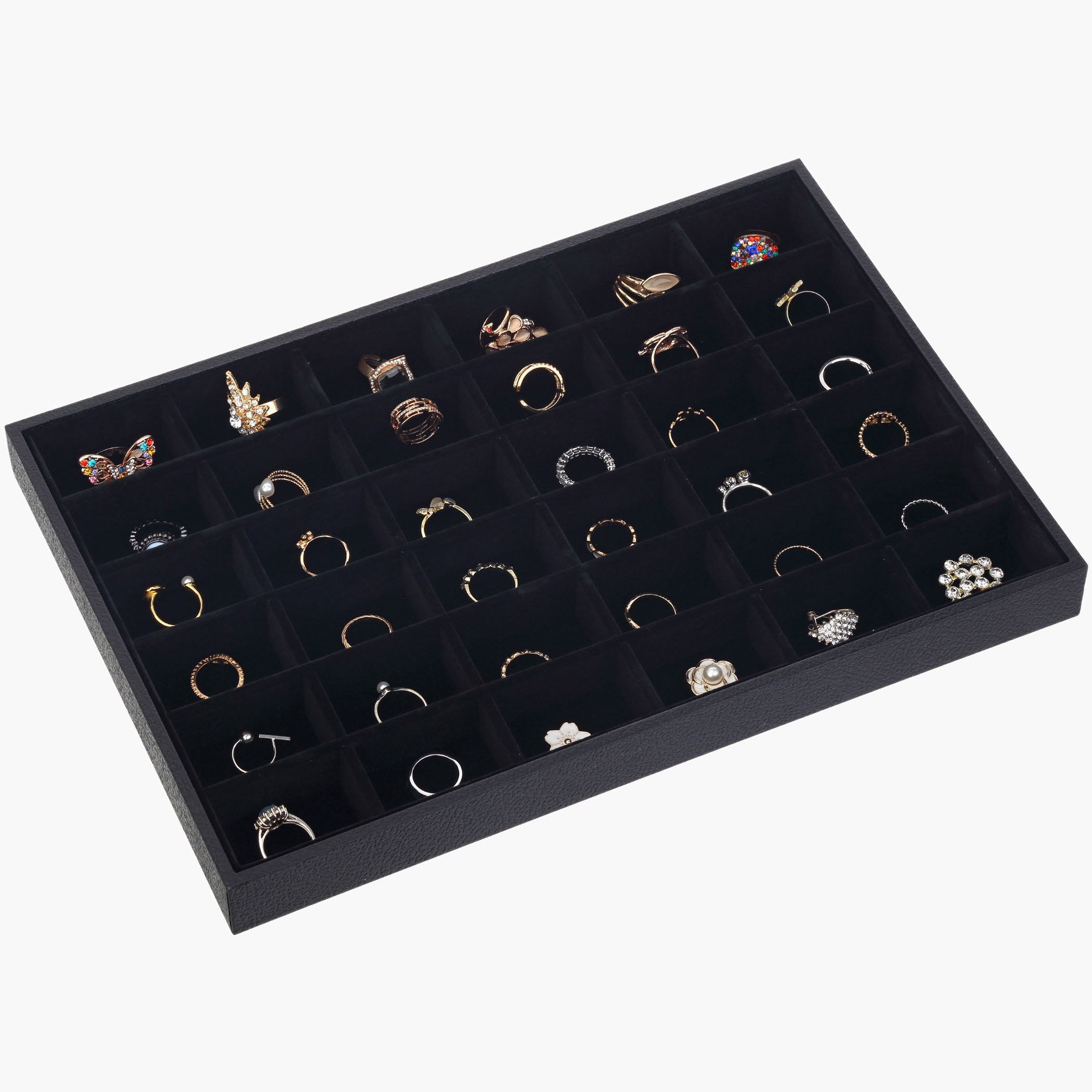Draco 36-Compartment Jewellery Tray - 35x24x3 cm-hbxbedroom-bedroomaccessories-jewelleryboxesandholders-image-6