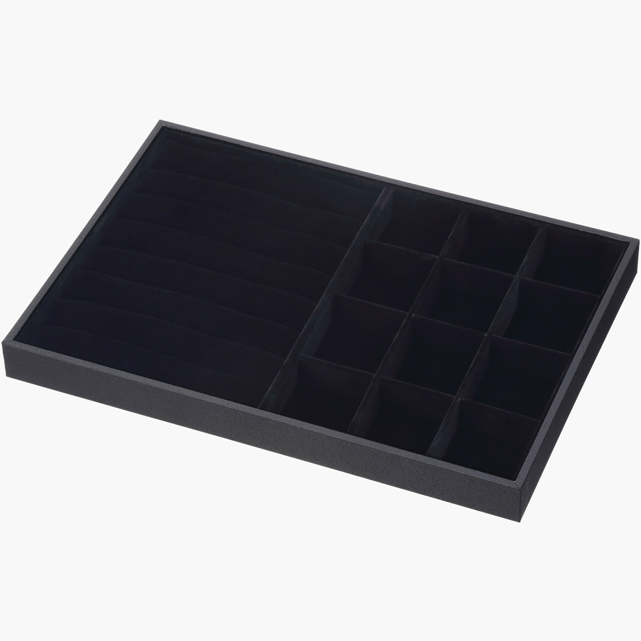Draco 13-Compartment Jewellery Tray Plus Ring Holder - 35x24x3 cm-hbxbedroom-bedroomaccessories-jewelleryboxesandholders-image-5