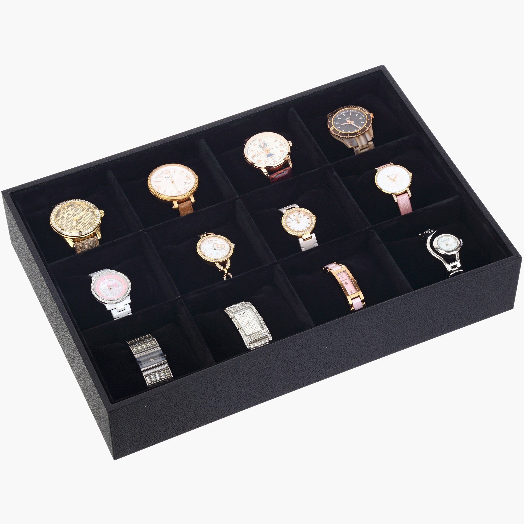 Draco 12-Compartment Watch Tray - 35x24x6.5 cm-hbxbedroom-bedroomaccessories-jewelleryboxesandholders-image-6