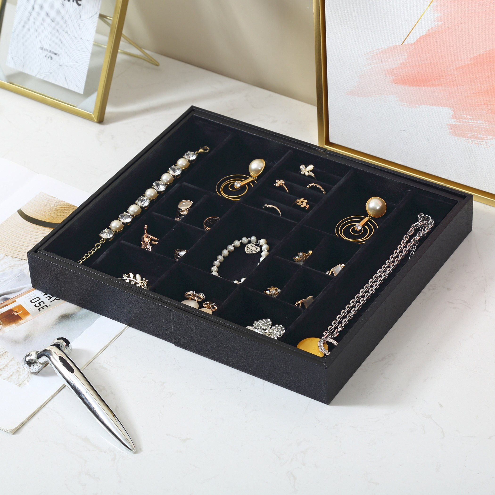 Draco Expandable Jewellery Storage Tray - 30.5/48.3x26.8x4 cm-hbxbedroom-bedroomaccessories-jewelleryboxesandholders-image-2