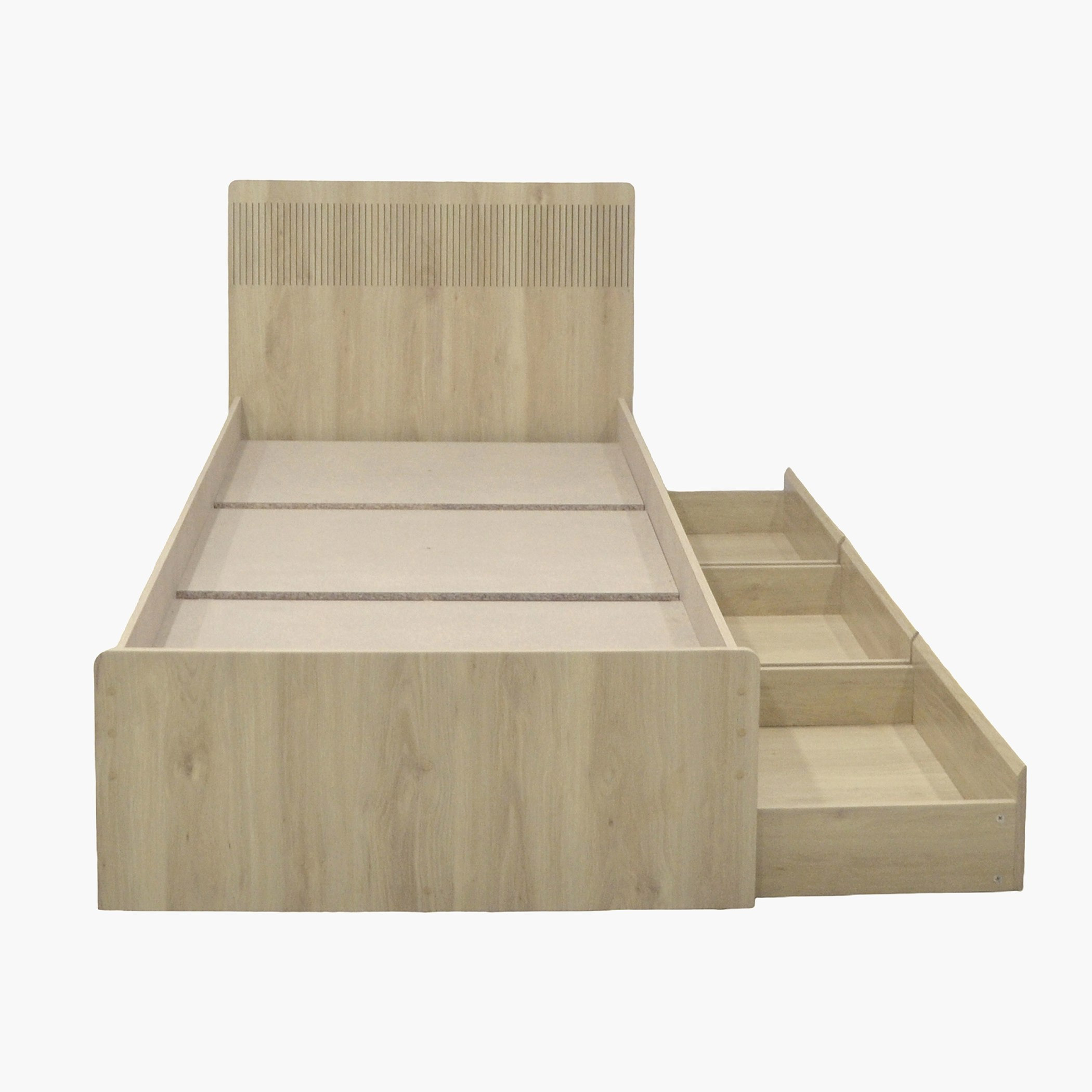 Movo Lasero Single Bed with 3 Drawers - 90x200 cm-hbxfurniture-bedsandbedsets-beds-single-image-5