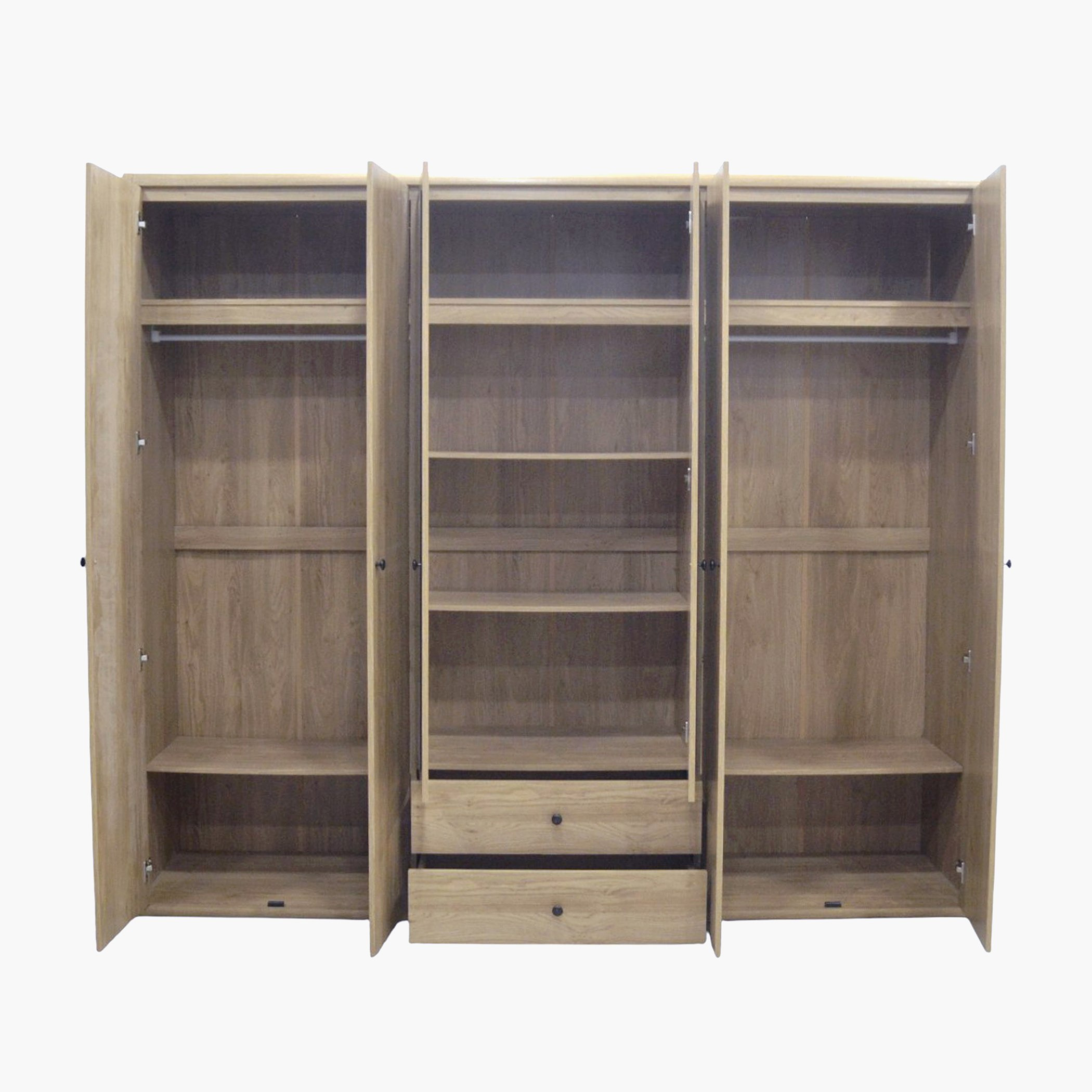 Movo Omega 6-Door Wardrobe with 2 Drawers and Mirrors-hbxfurniture-wardrobes-image-4