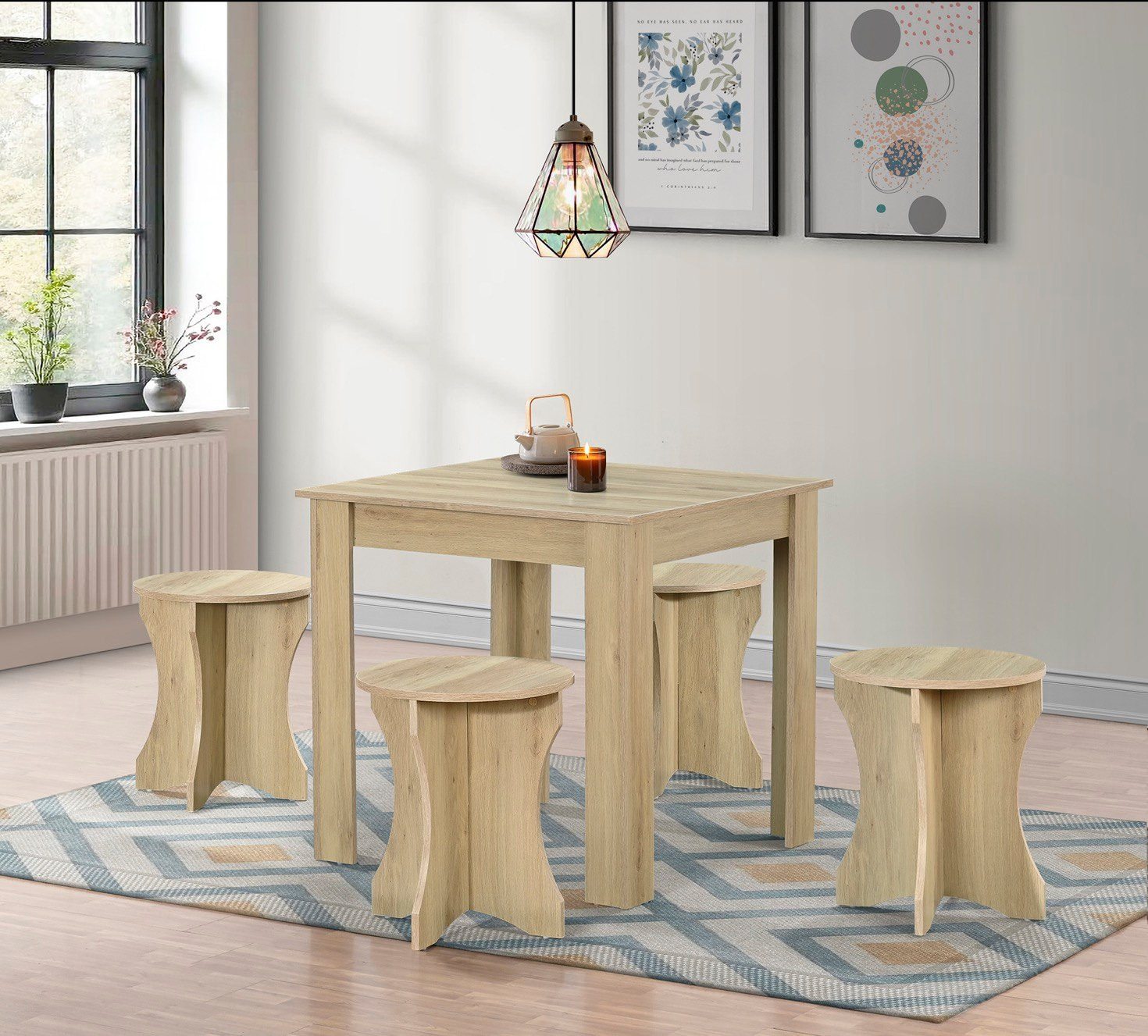 Movo Lasero 4-Seater Dining Set-hbxdiningroom-diningtablesandsets-diningsets-fourseater-image-1