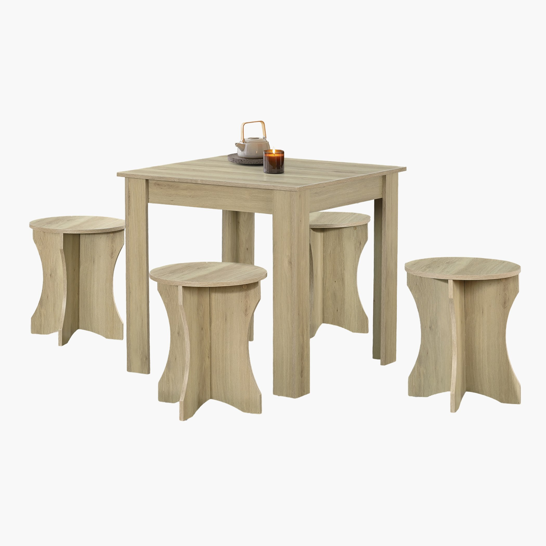 Movo Lasero 4-Seater Dining Set-hbxdiningroom-diningtablesandsets-diningsets-fourseater-image-2