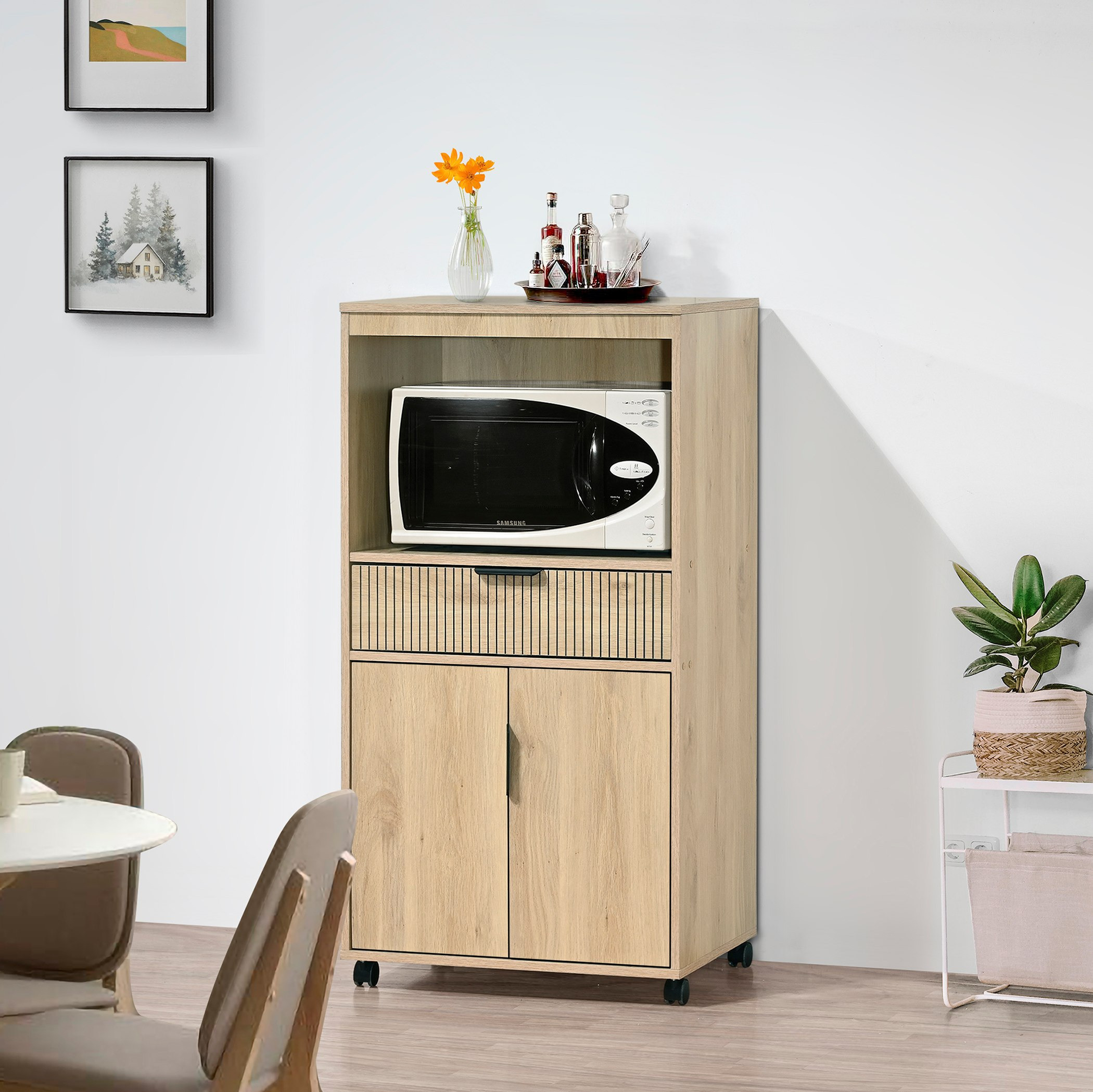 Movo Lasero 2-Door Microwave Cart with Drawer-hbxfurniture-diningroom-buffetsandsideboards-image-1