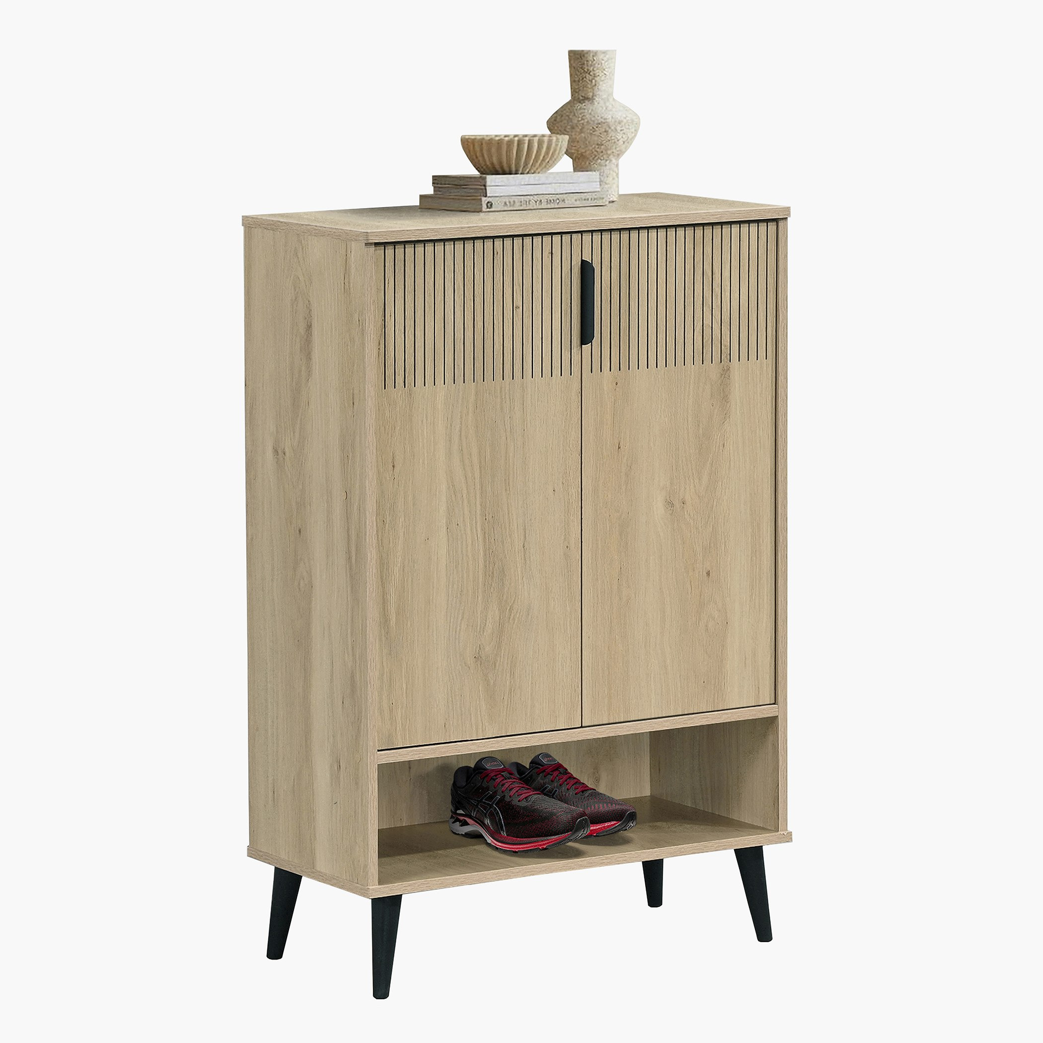 Movo Lasero 15-Pair Shoe Cabinet with 2 Doors and Open Shelf-hbxbedroom-shoecabinetsandracks-image-4