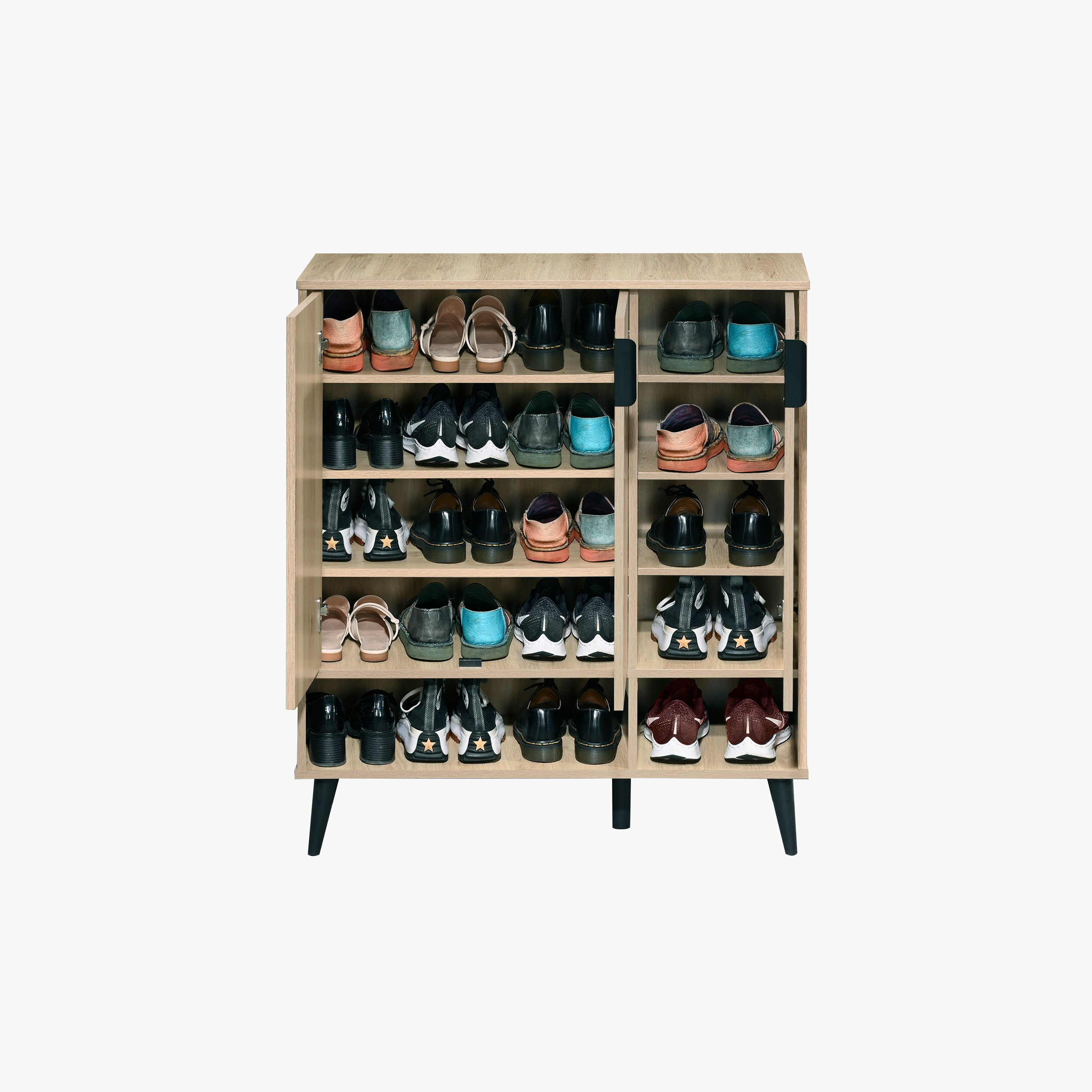 Movo Lasero 20-Pair Shoe Cabinet with 3 Doors and Open Shelf-hbxbedroom-shoecabinetsandracks-image-6