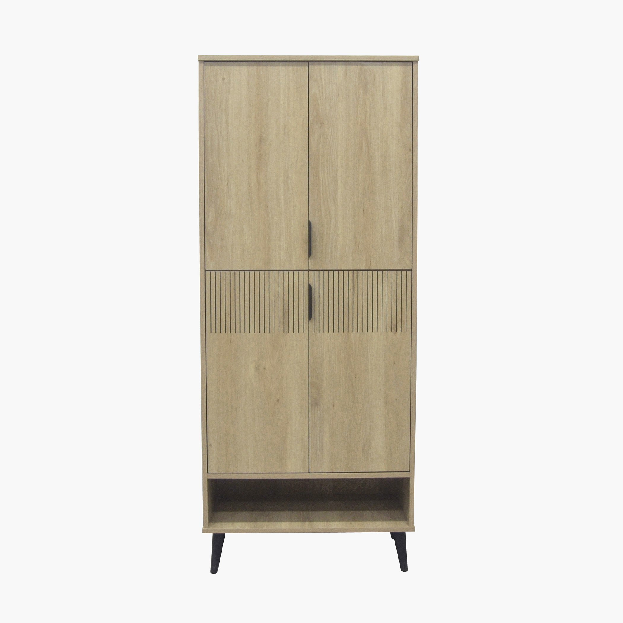 Movo Lasero 27-Pair Tall Shoe Cabinet with 4 Doors and Open Shelf-hbxbedroom-shoecabinetsandracks-image-3