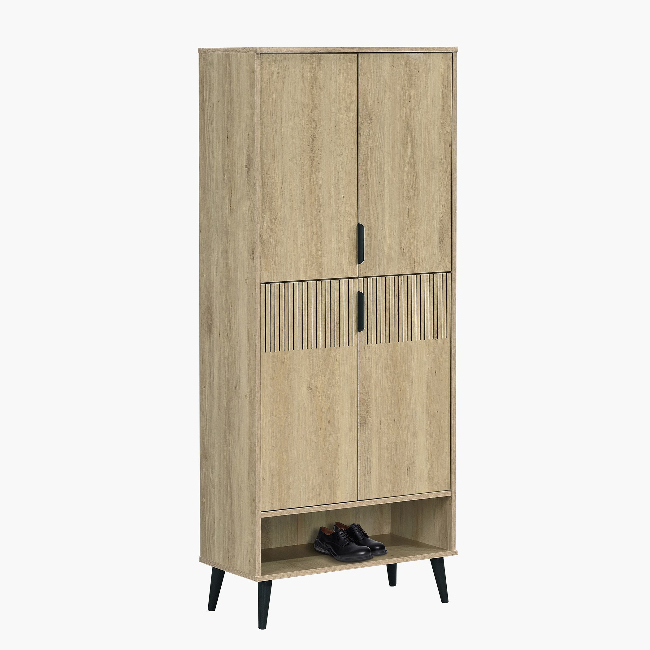 Movo Lasero 27-Pair Tall Shoe Cabinet with 4 Doors and Open Shelf-hbxbedroom-shoecabinetsandracks-image-4