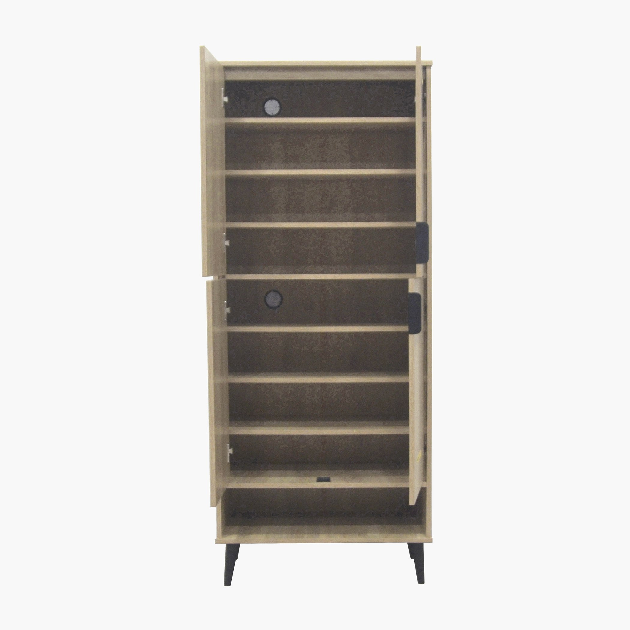 Movo Lasero 27-Pair Tall Shoe Cabinet with 4 Doors and Open Shelf-hbxbedroom-shoecabinetsandracks-image-5