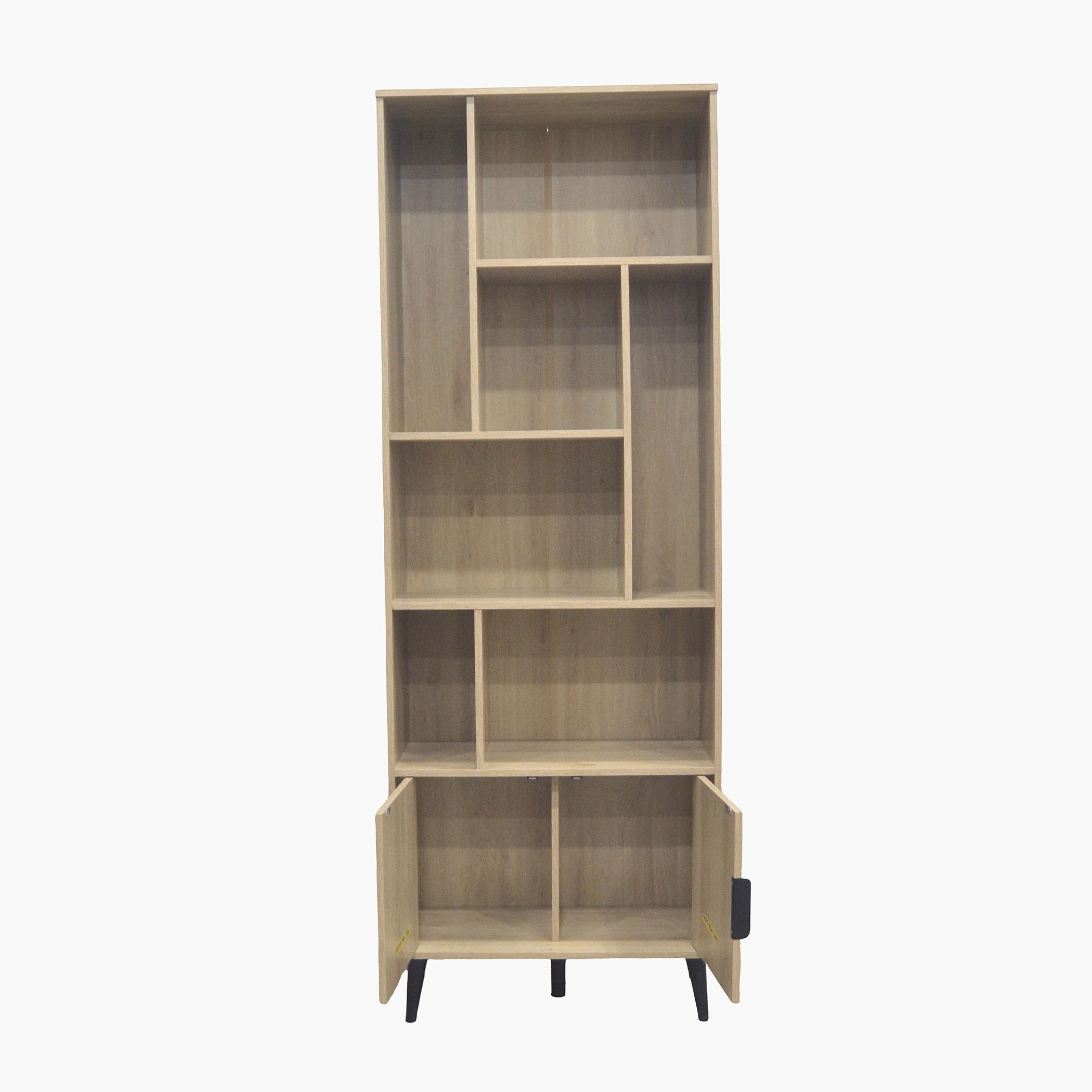 Movo Lasero 2-Door Tall Bookcase with Shelves-hbxfurniture-office-bookcases-image-2