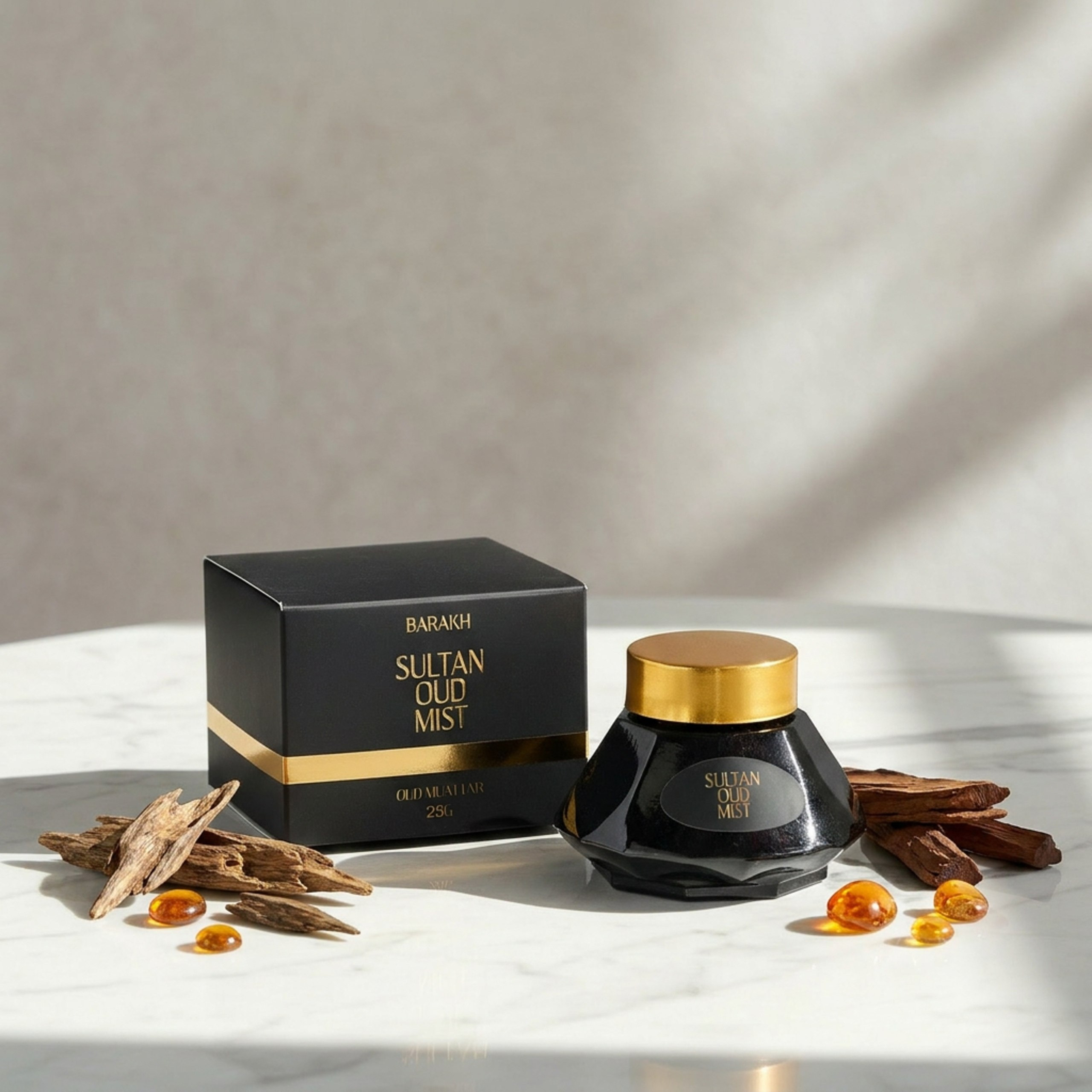 Barakh Sultan Oud Mist Muattar - 25 g-hbxdecorandfurnishings-homefragrance-roomfreshnersandaromamist-image-1