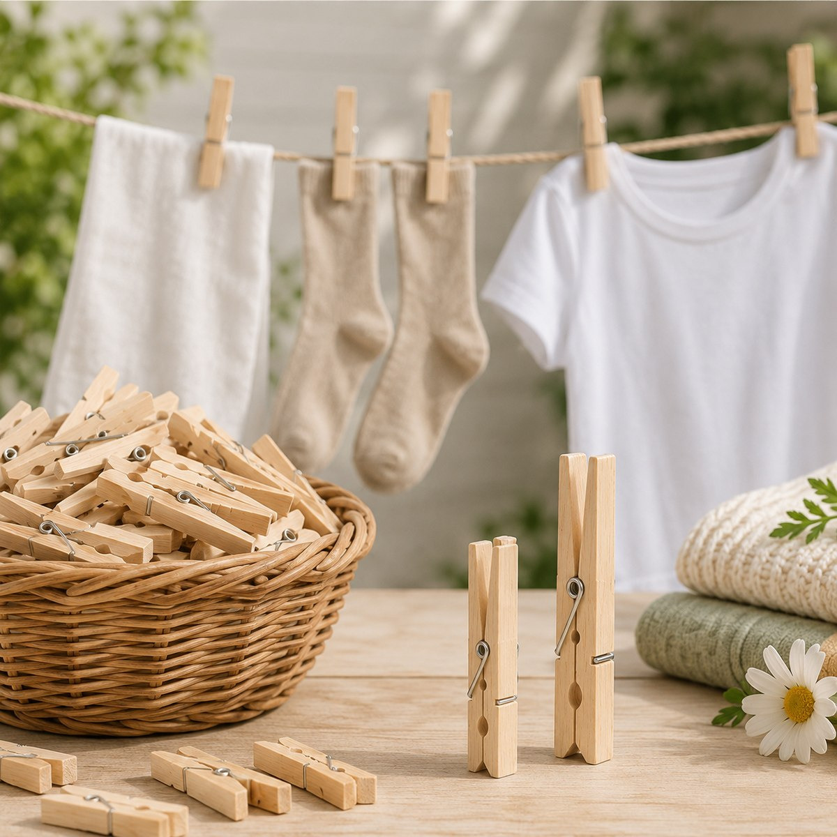 Natura Clothing Pegs - Set of 100-hbxhomeware-bathandlaundry-clothesdryingracks-image-1