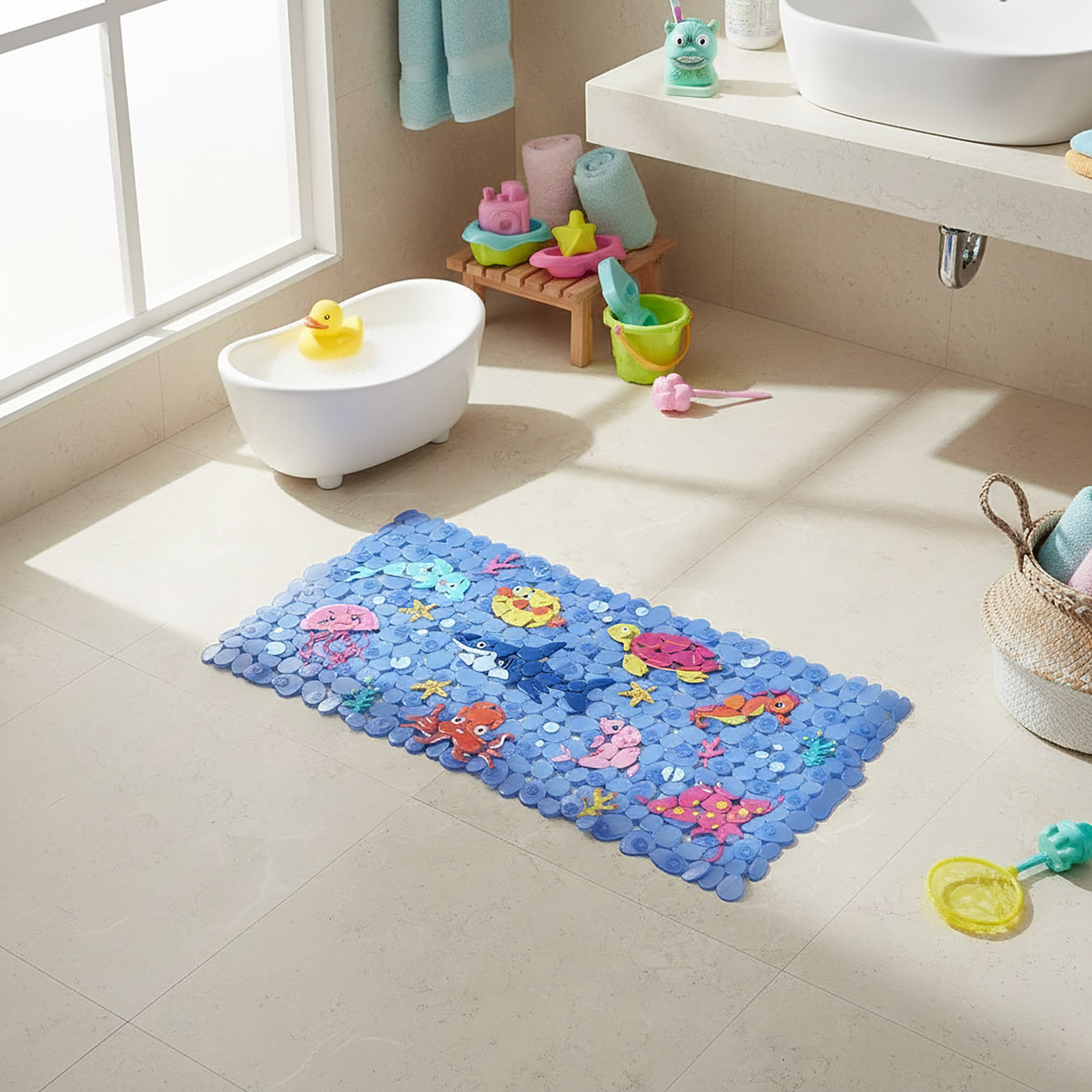 Sachet Color Changing Anti-Slip Kids Bathtub Mat - 35x69 cm-hbxhomeware-kidsessentials-kidsbathmatsandtubmats-image-3