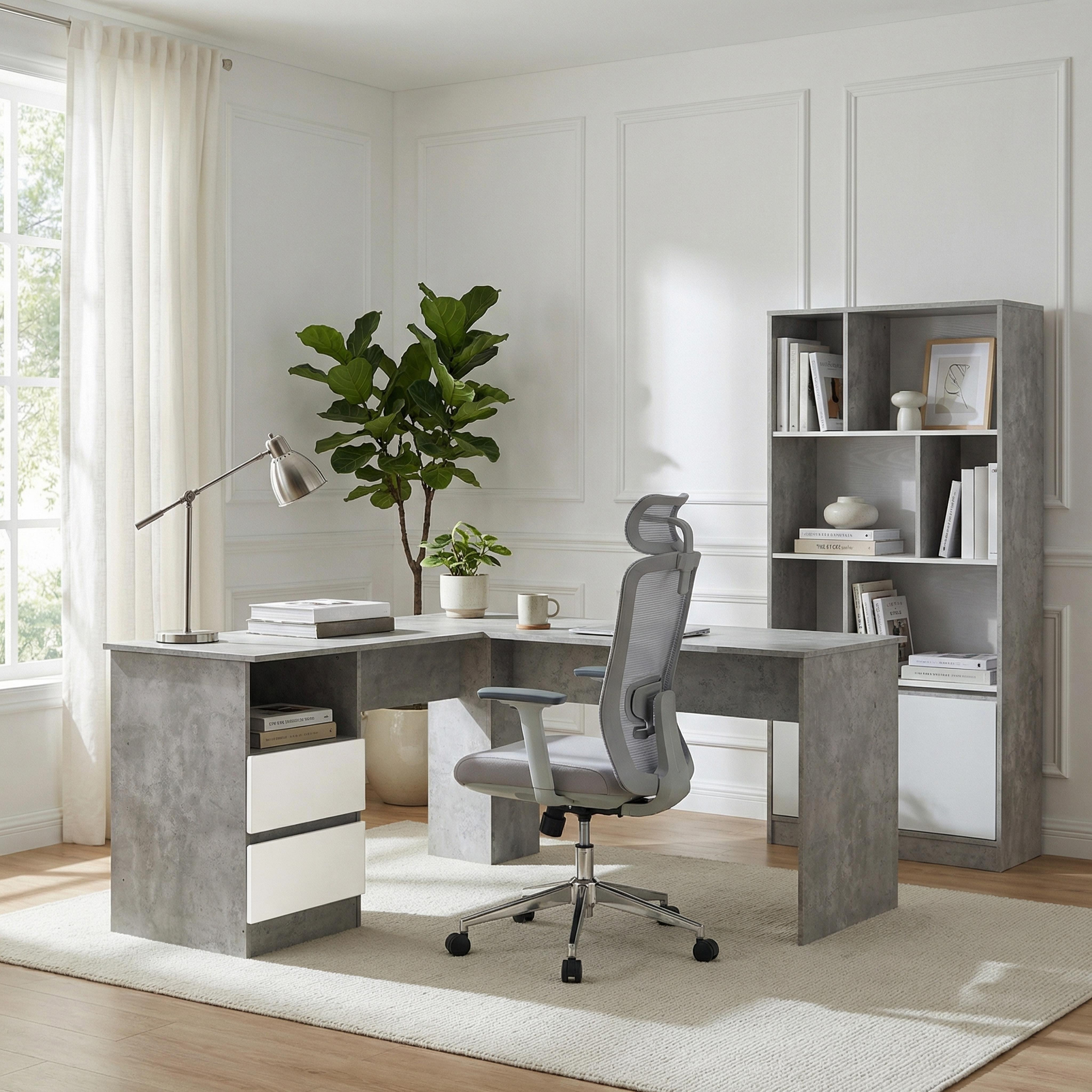 Alford Patara Nxt 2-Drawer Corner Study Desk-hbxfurniture-office-desks-image-5