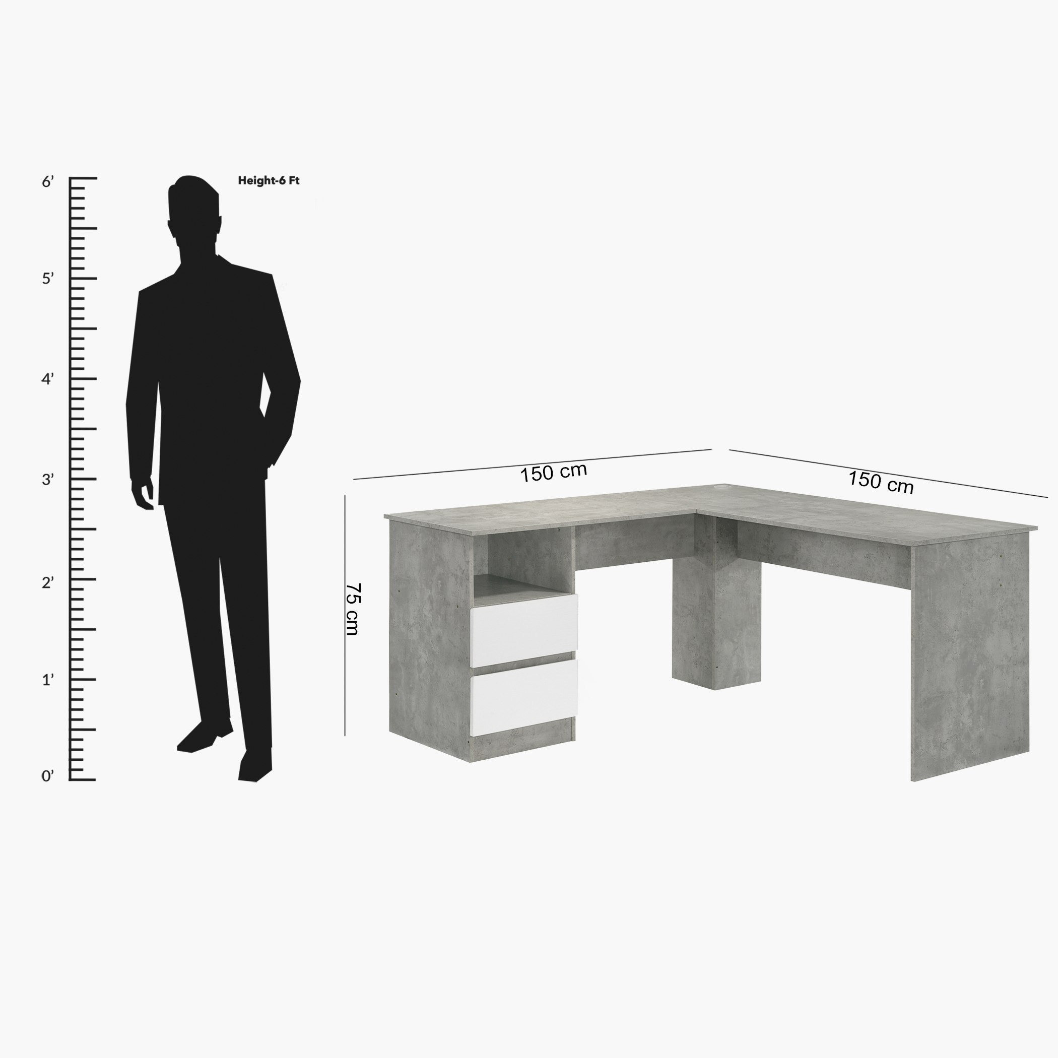 مكتب دراسة ركني بدرجين نكست من ألفورد باتارا-hbxfurniture-office-desks-image-7