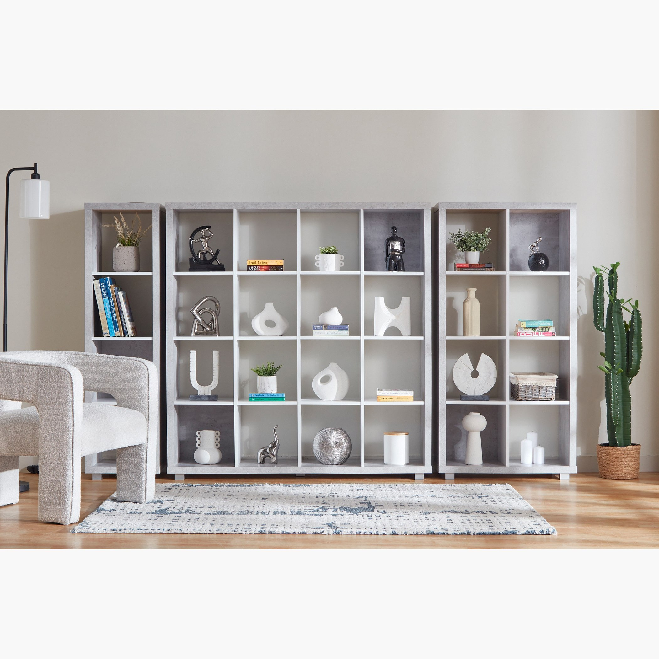 Alford Patara Nxt 16-Cube Divider Bookcase-hbxfurniture-office-bookcases-image-9