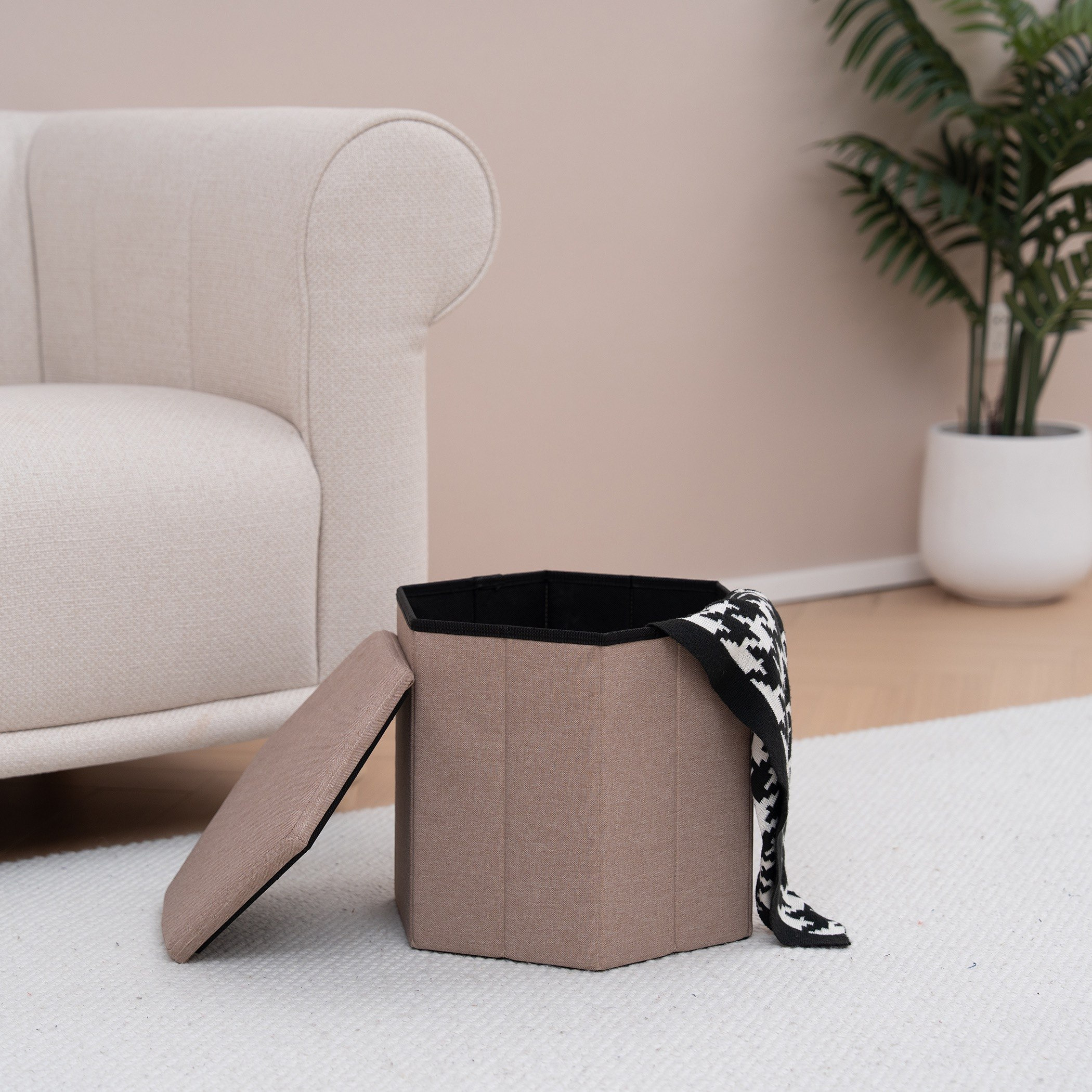 Leeds Fabric Folding Ottoman with Storage-hbxlivingroom-sofasandarmchairs-ottomansandfootstools-image-3