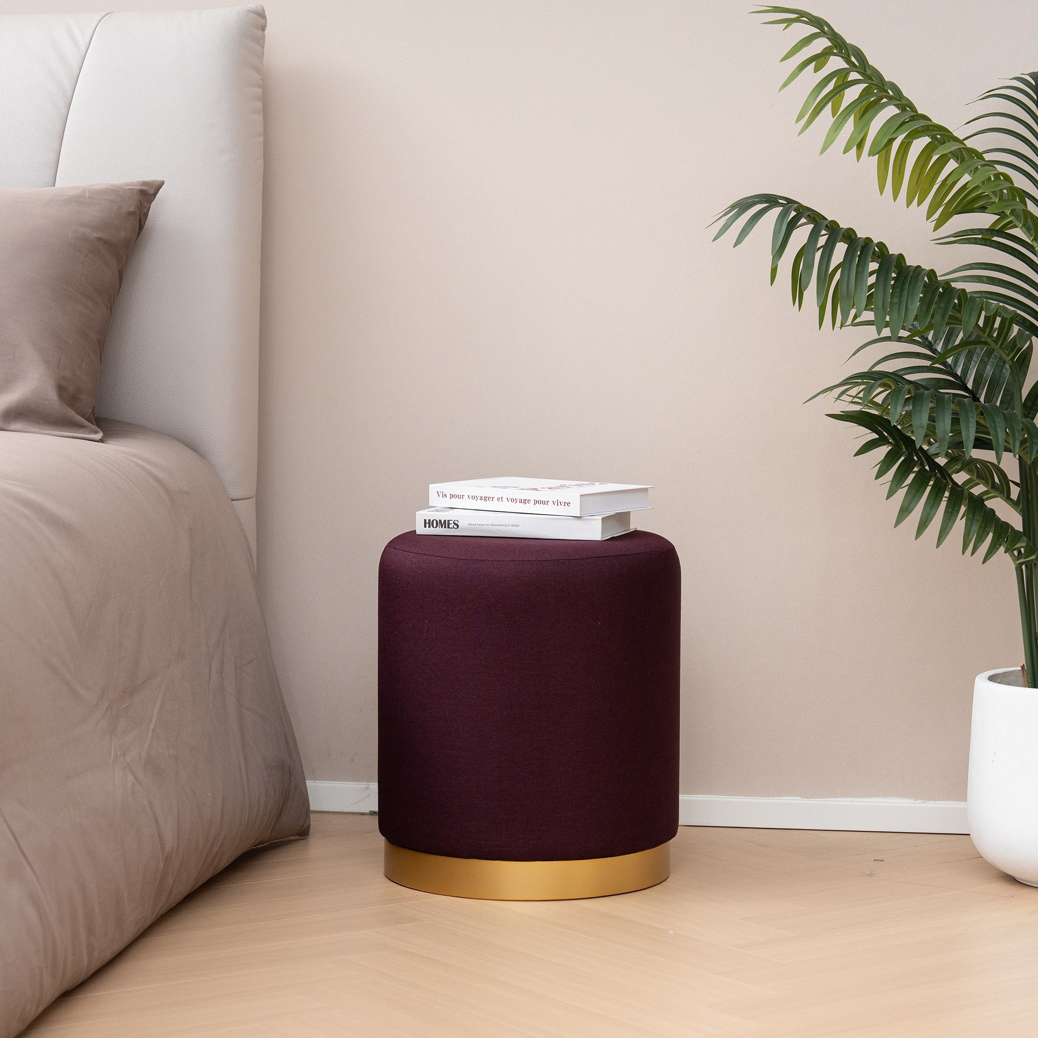 Kiva Fabric Round Ottoman-hbxlivingroom-sofasandarmchairs-ottomansandfootstools-image-2