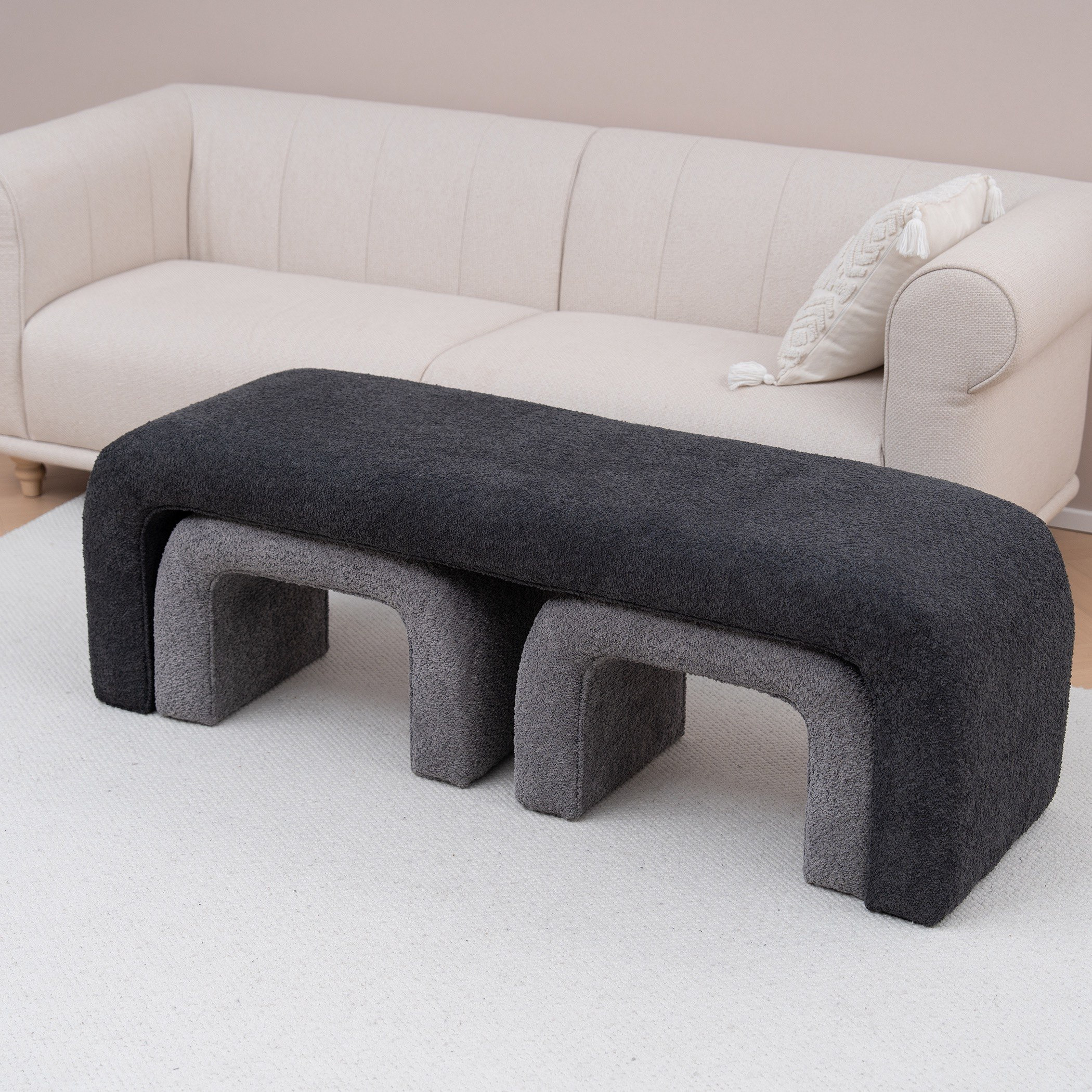 Jena Fabric Bed Bench - Set of 3-hbxfurniture-sofasandarmchairs-benches-image-2
